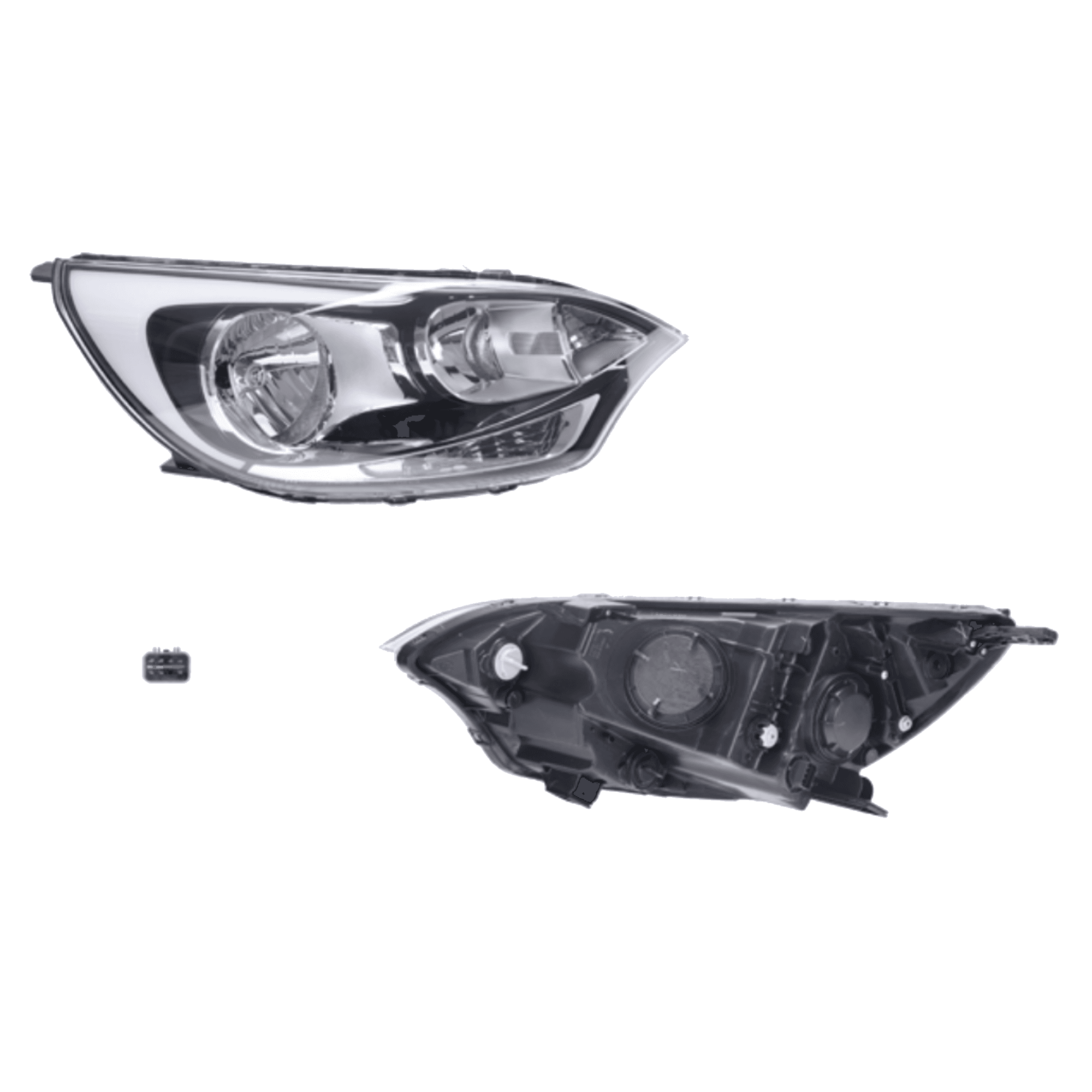 Faro Derecho Kia Rio 2016-2017 5 Puertas Electrico Para Foco Halogeno Con Luz De Dia Depo