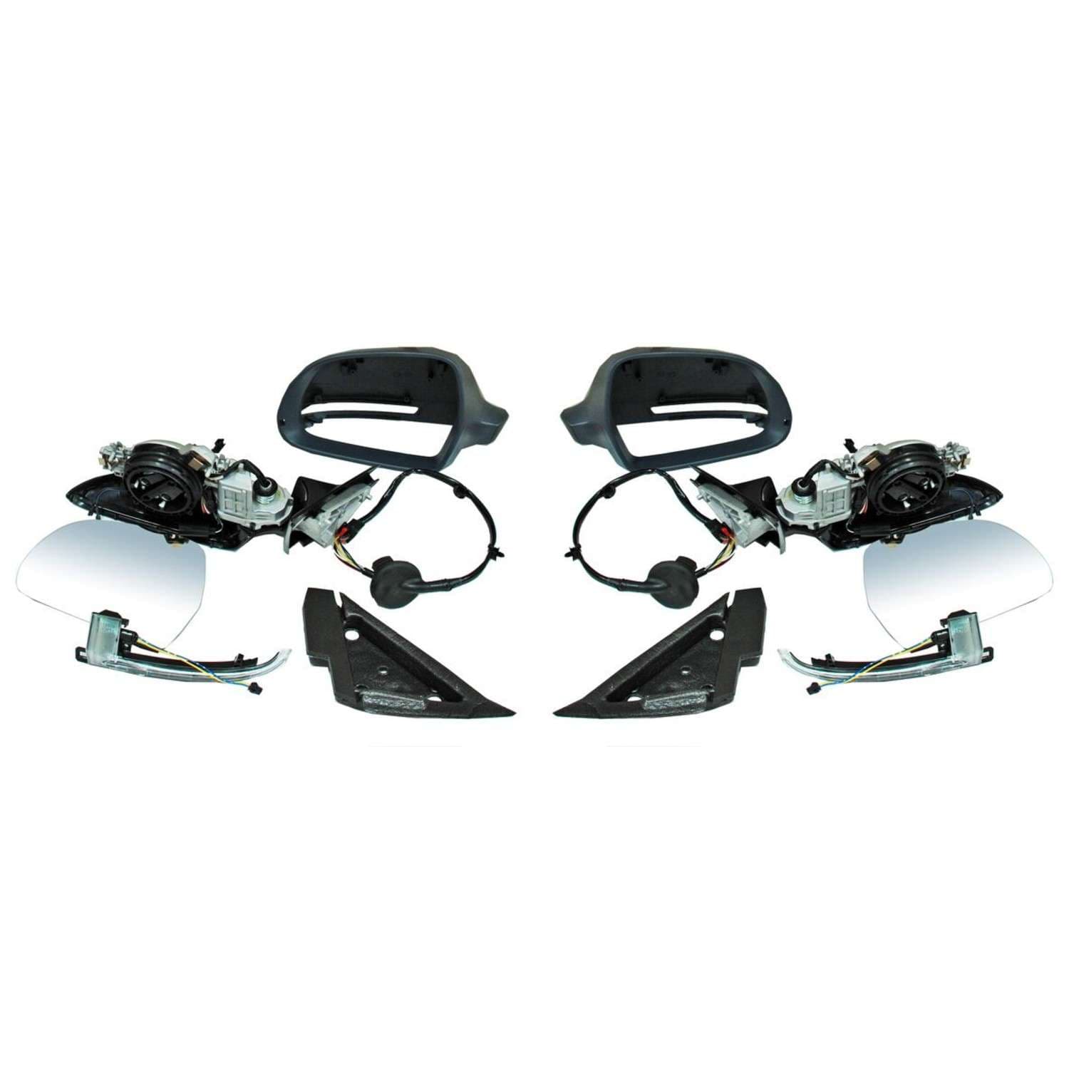 Par Espejos Audi A3 Tdi/ Cabrio/ S/ Attraction/ Ambiente/ Base 2009-2013 5Puertas Electrico Con Desempañante Con Direccional Para Pintar