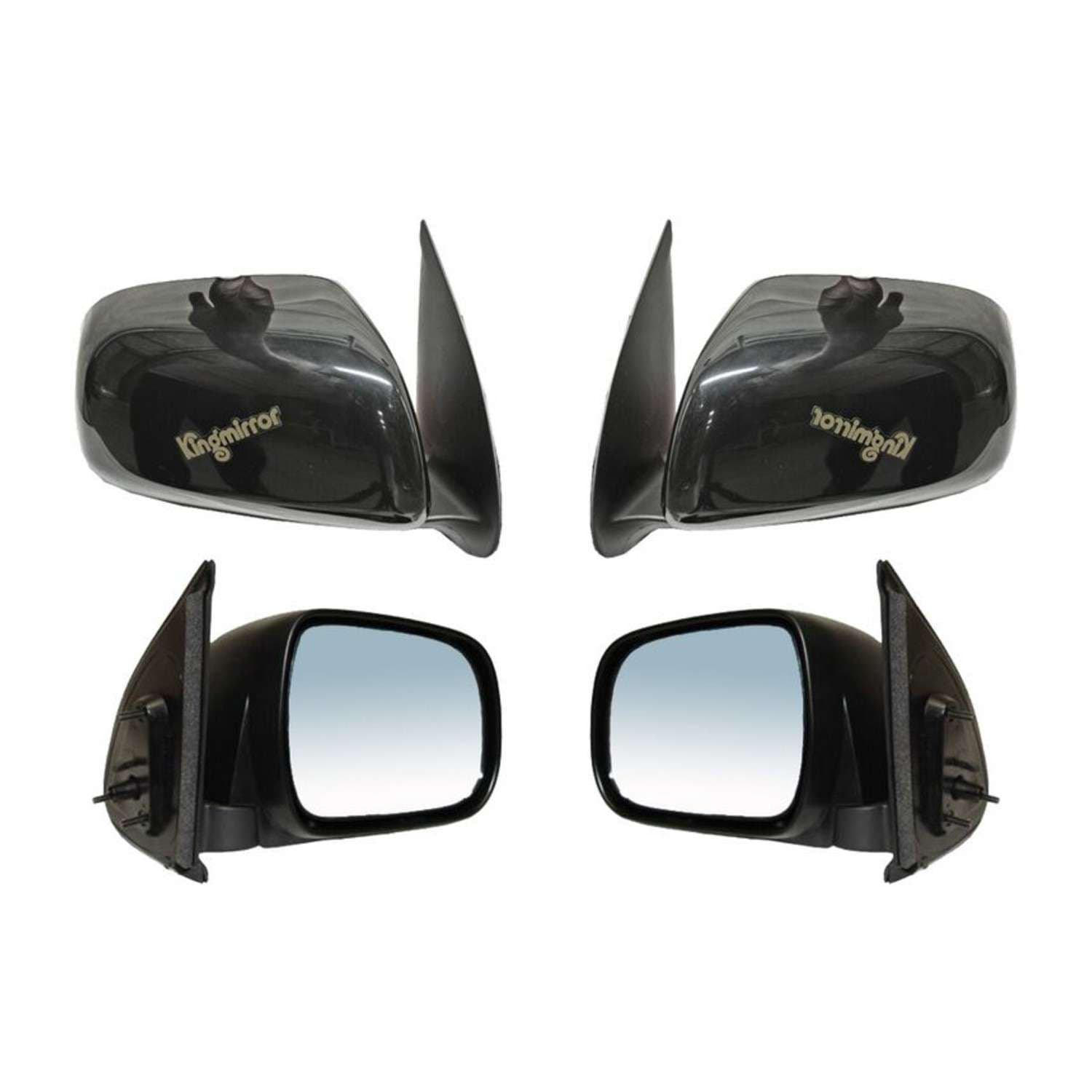 Par Espejos Toyota Hilux 2005-2011 Sin Control Negro Liso
