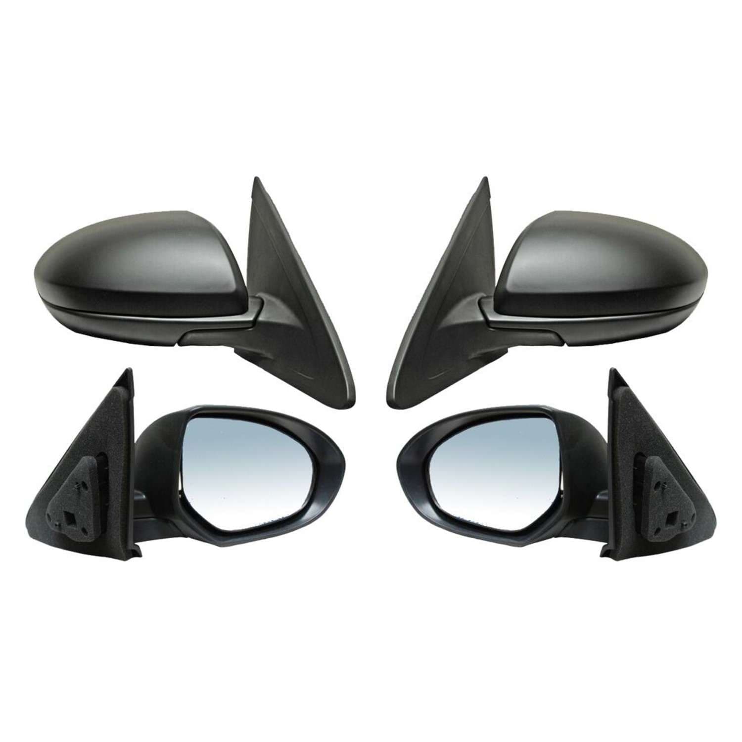 Par Espejos Mazda 3 2.0/ 2.5/ Touring/ Sport/ Qc Abs/ R17 2010-2013 Electrico Sin Desempañante Negro