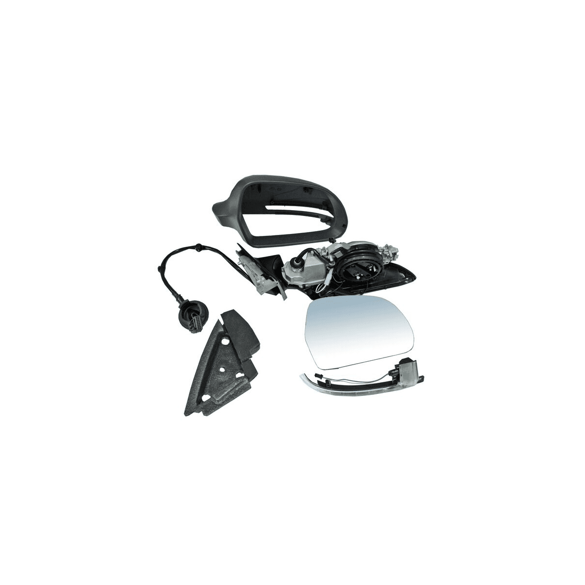 Par Espejos Audi A3 Tdi 2.0 16V Quattro/Tdi 2.0 16V/Tdi 1.9/1.6/Tsi 1.2/Tdi 2.0/Tfsi 1.8/Tdi 1.6/Tfsi 1.4 2009-2010 3 Puertas Electrico E/Abatible Con Desempañante Con Direccional Para Pintar