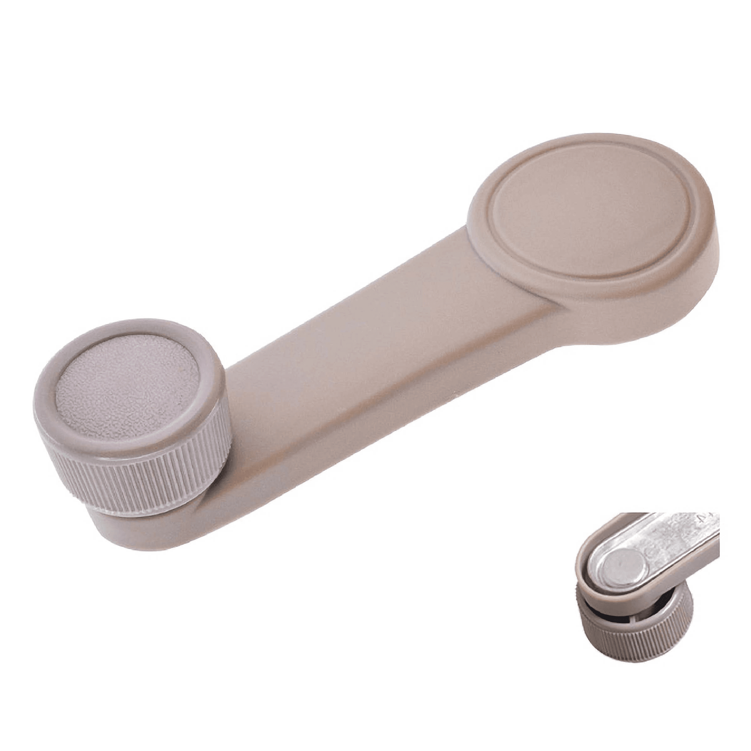 Manija De Elevar Ford Ecosport 2004-2012 Base De Zinc Perilla Beige Zinc Con Plastico Beige Remache De Metal Hushan