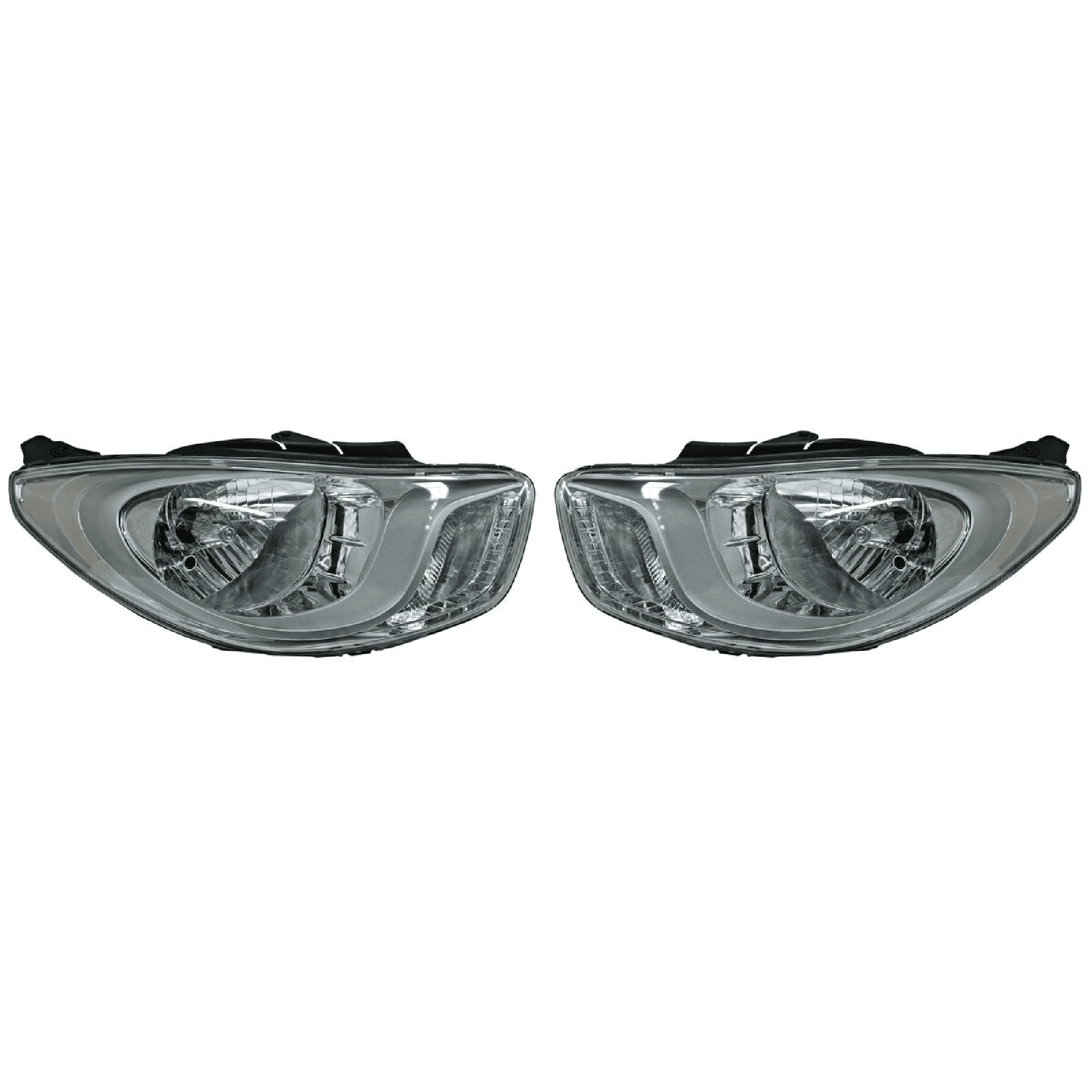 Par Faros P/Hyundai I10 2012-2014 Fondo Cromado