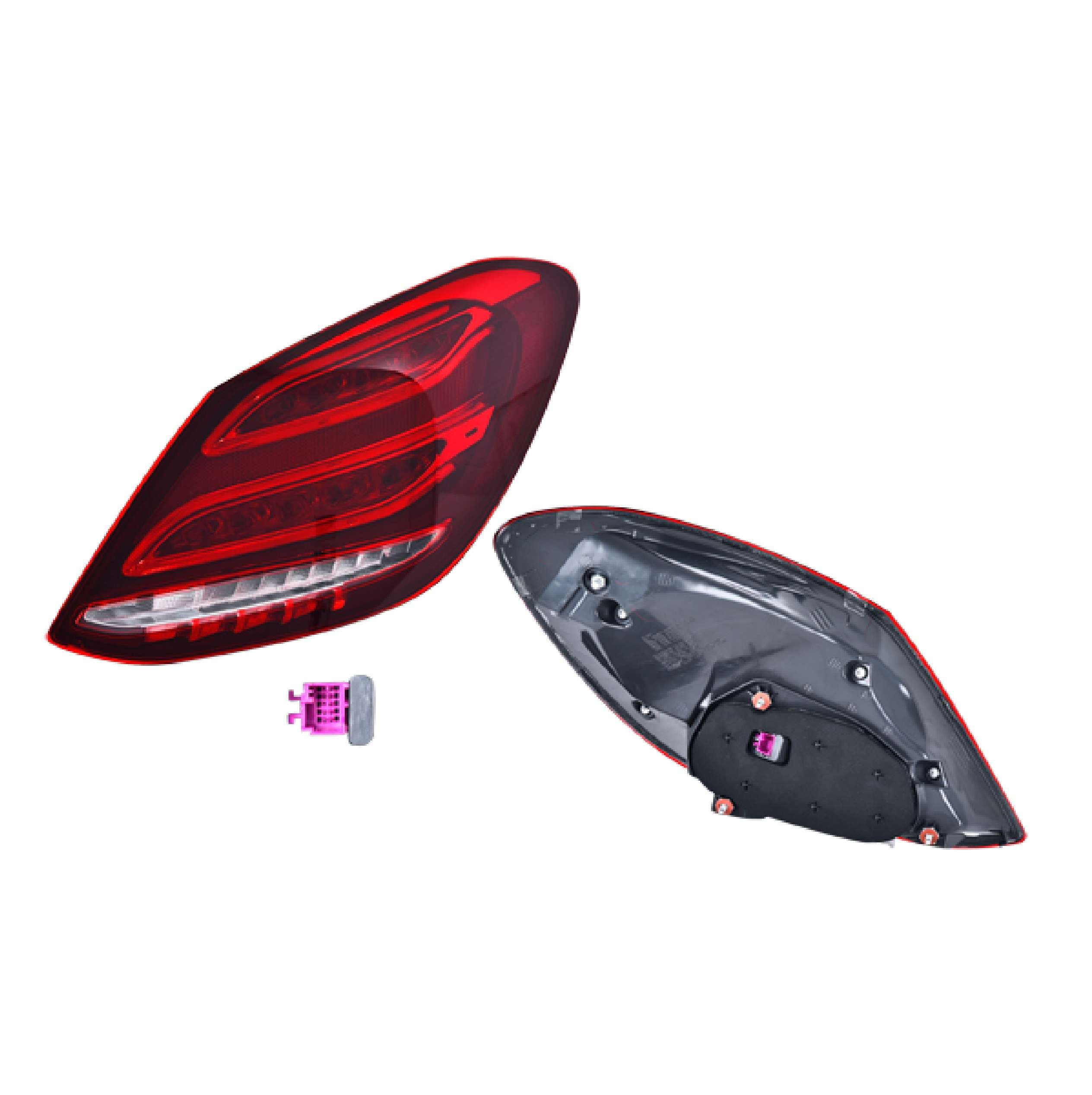 Calavera Full Led Mercedes Benz Clase C 2015-2018 Depo Derecha