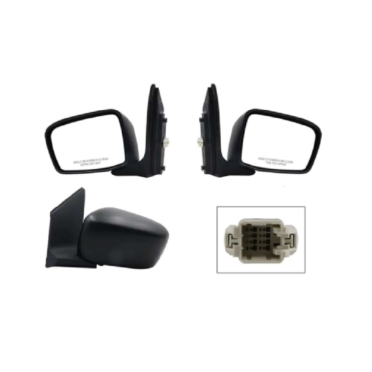 Par Espejos Eléctrico Honda Odyssey 2005-2010 Negro Para Pintar 3 Pines
