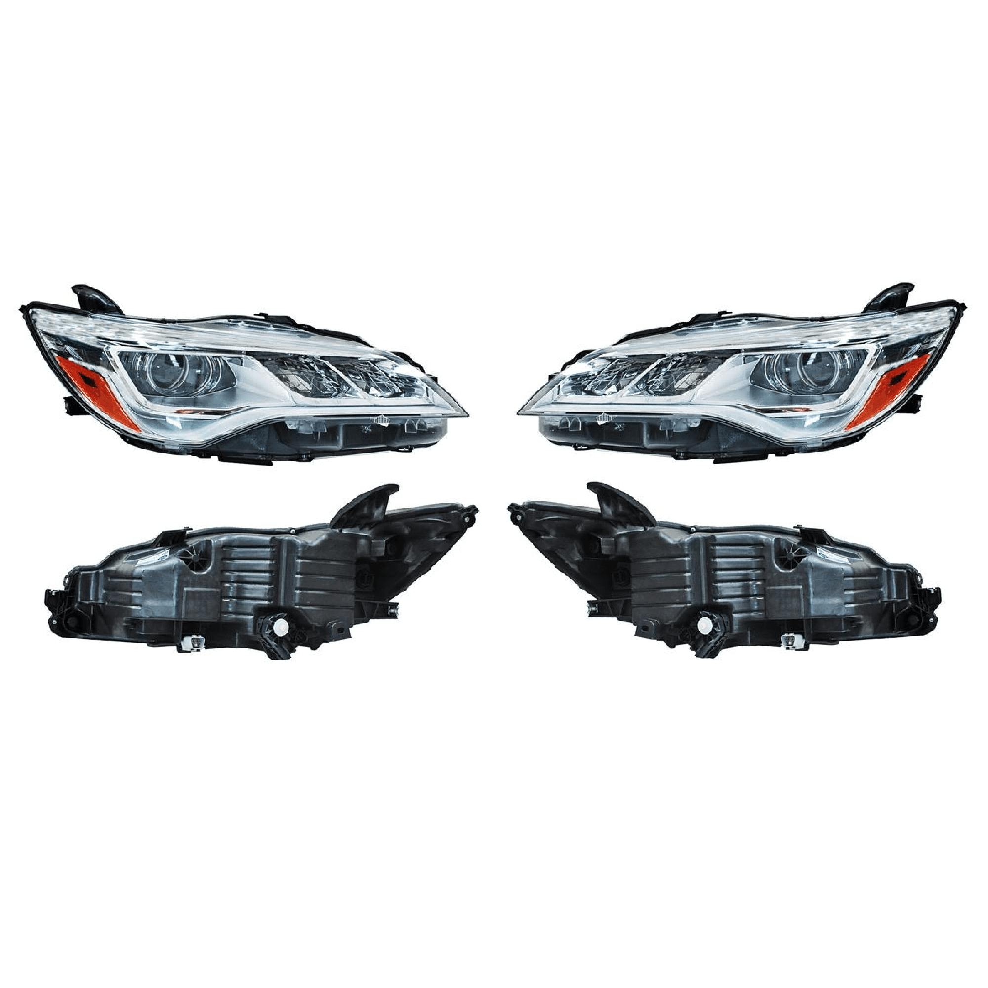 Par Faros Toyota Camry 2015-2017 Fondo Cromado Leds