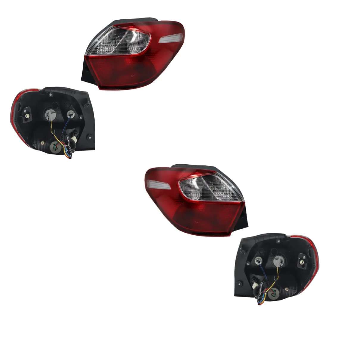 Par Calaveras Hyundai Grand I-10 5 Puertas 2021-2025 Con Arnés Rojo/Blanco