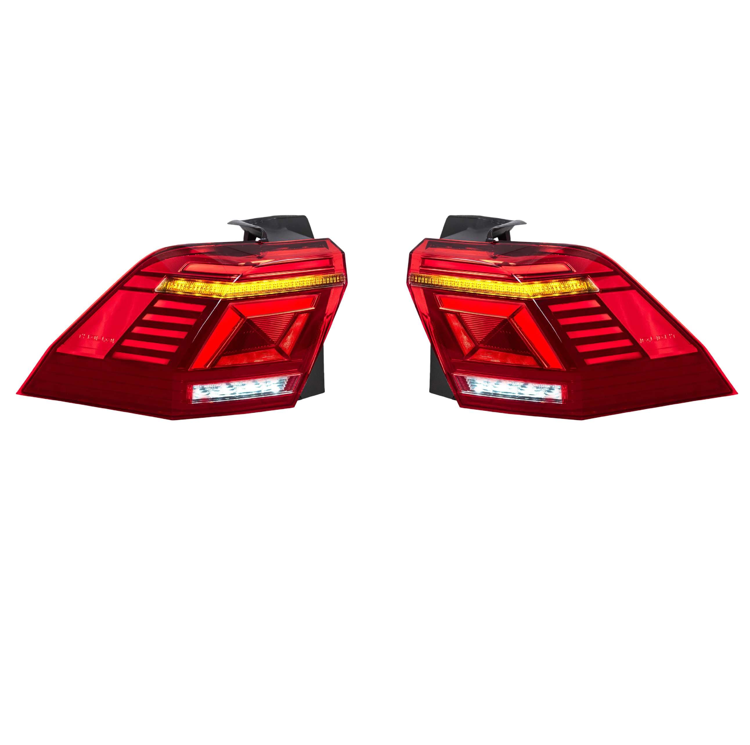 Par Calaveras Exteriores Volkswagen Tiguan Highline 2022-2025 Full LED