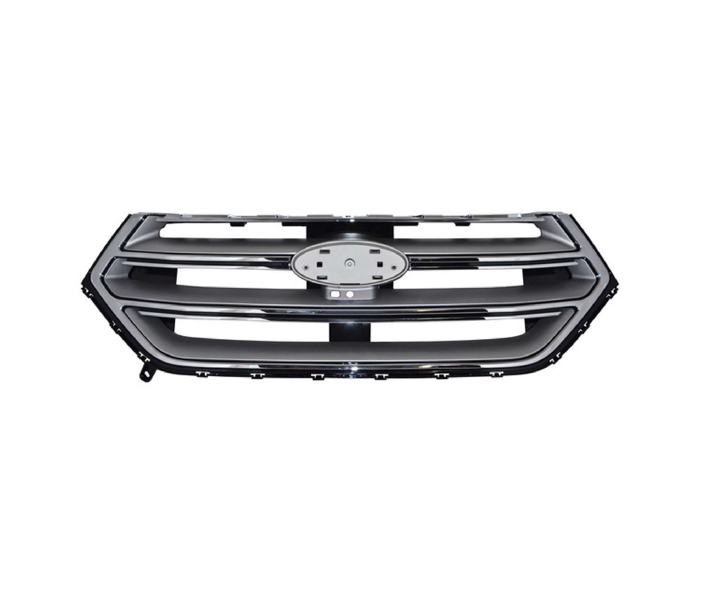 Parrilla Ford Edge 2015-2018 Gris Fondo Cromado Con Hoyo Para Camara
