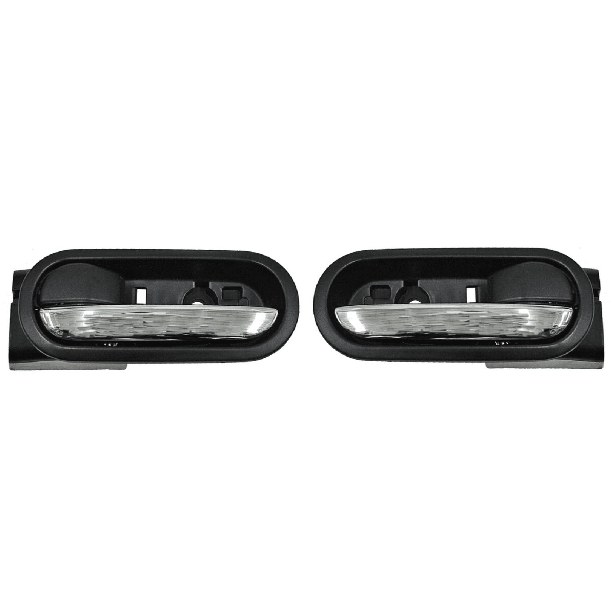Par Manijas Interiores Mazda Cx7 2007-2012 Plastico Negra/ Cromo Trasera