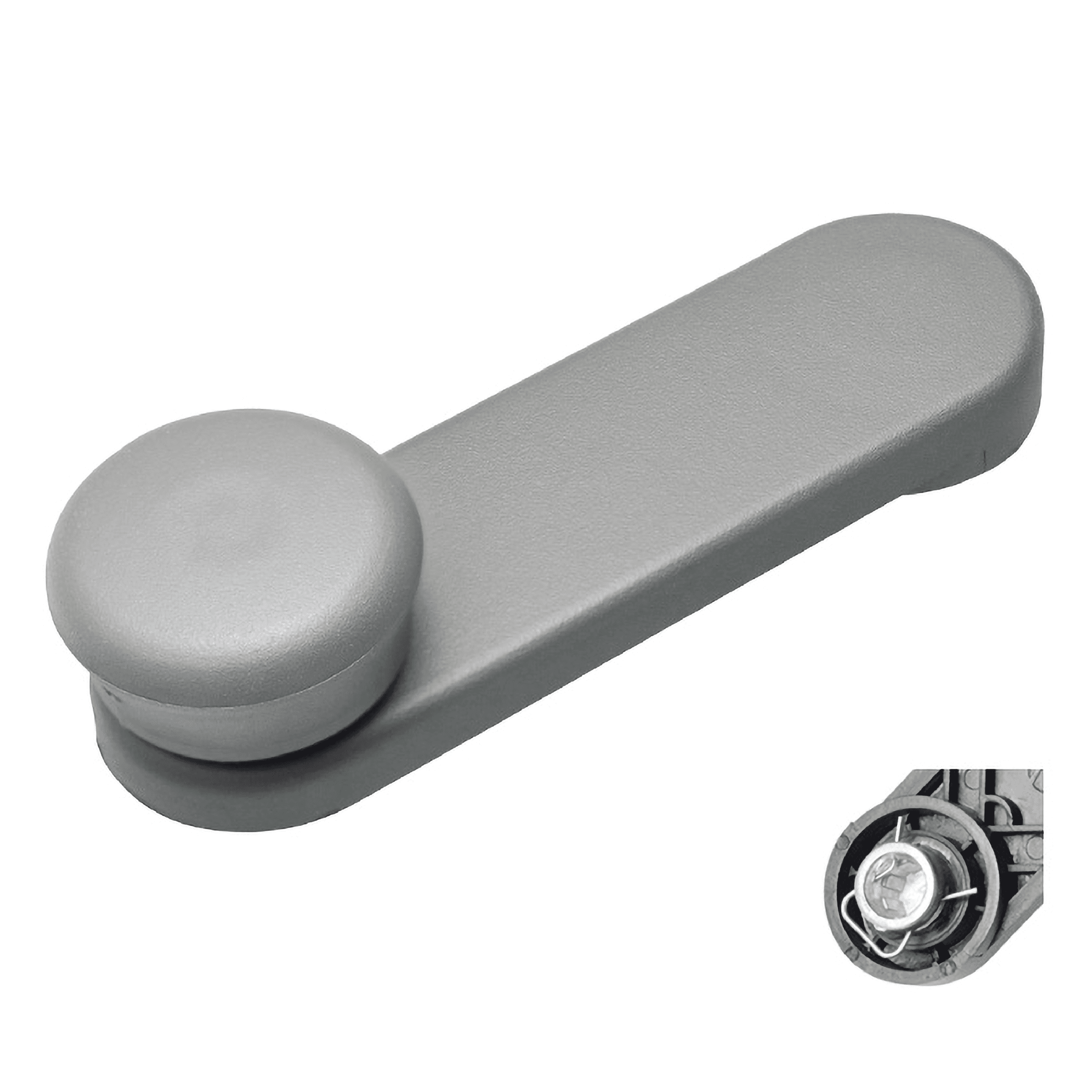 Manija De Elevar Chevrolet Chevy Joy / Pop / Swing / Pick Up 1994-2012 Base De Zinc 8 Dientes Plastico Gris 90.308.727 Hushan