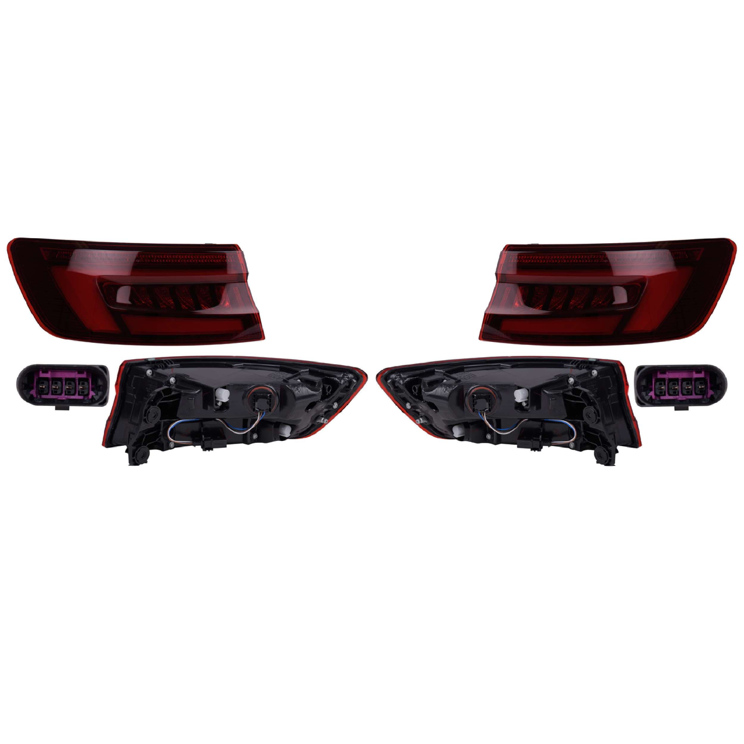 Par Calaveras Exteriores Leds Obscura Audi A4 Europa 2017-2019 Depo