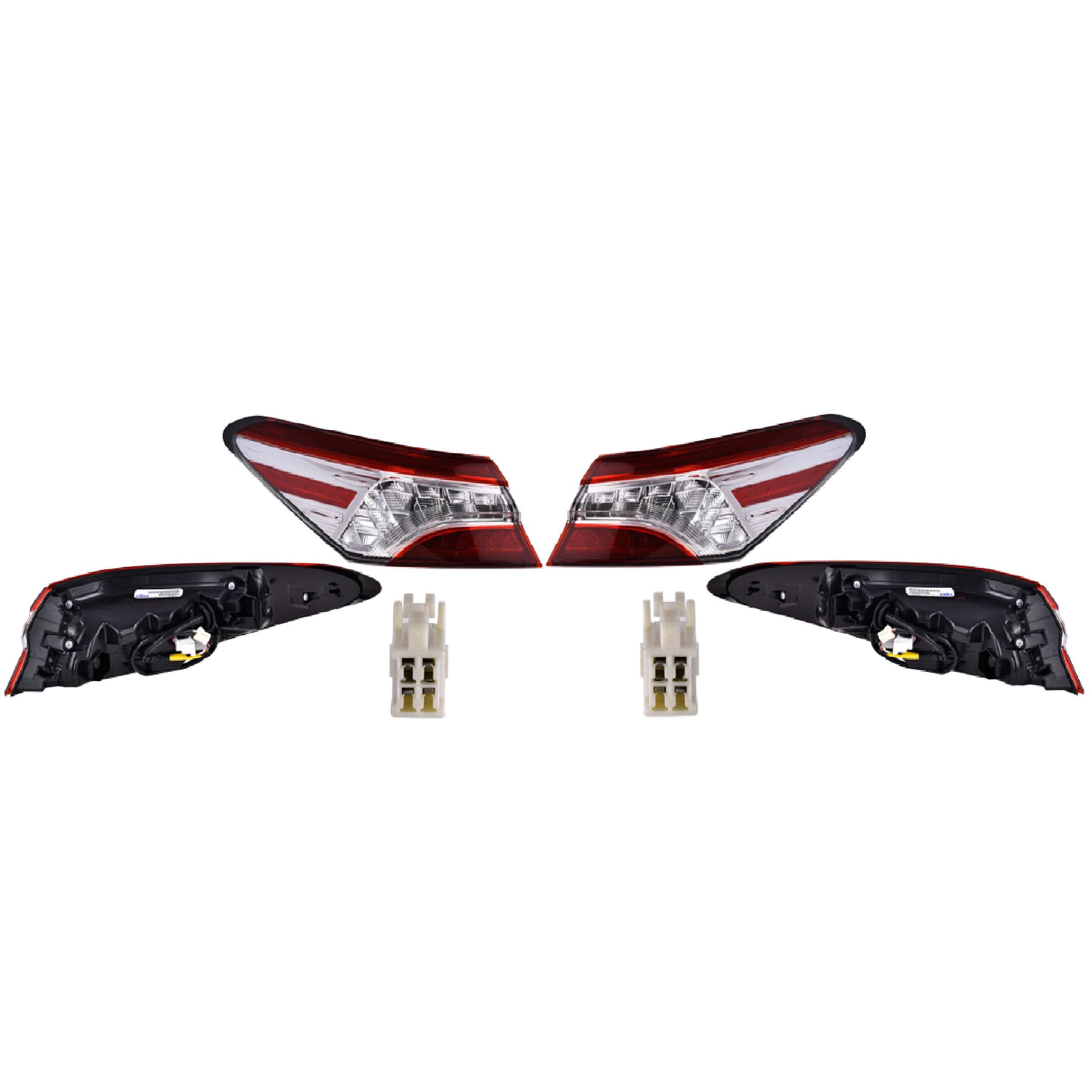 Par Calaveras Exteriores Leds Toyota Camry Le / Toyota Camry Xle Navi / Toyota Camry Hybrid 2018-2020 Depo