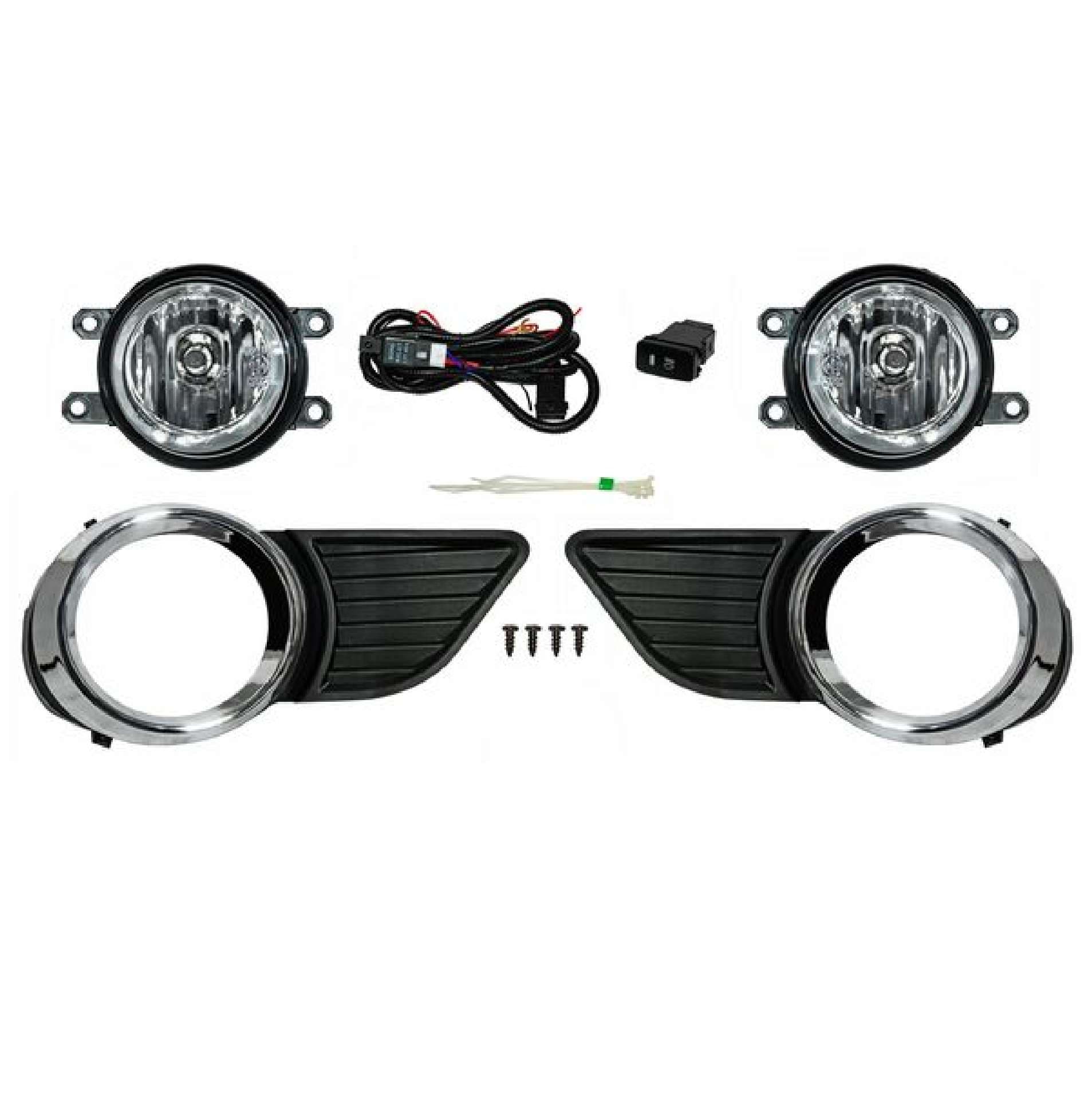 Faro Niebla Toyota Sienna 2011-2017 Con Parrilla Filo Cromado Juego