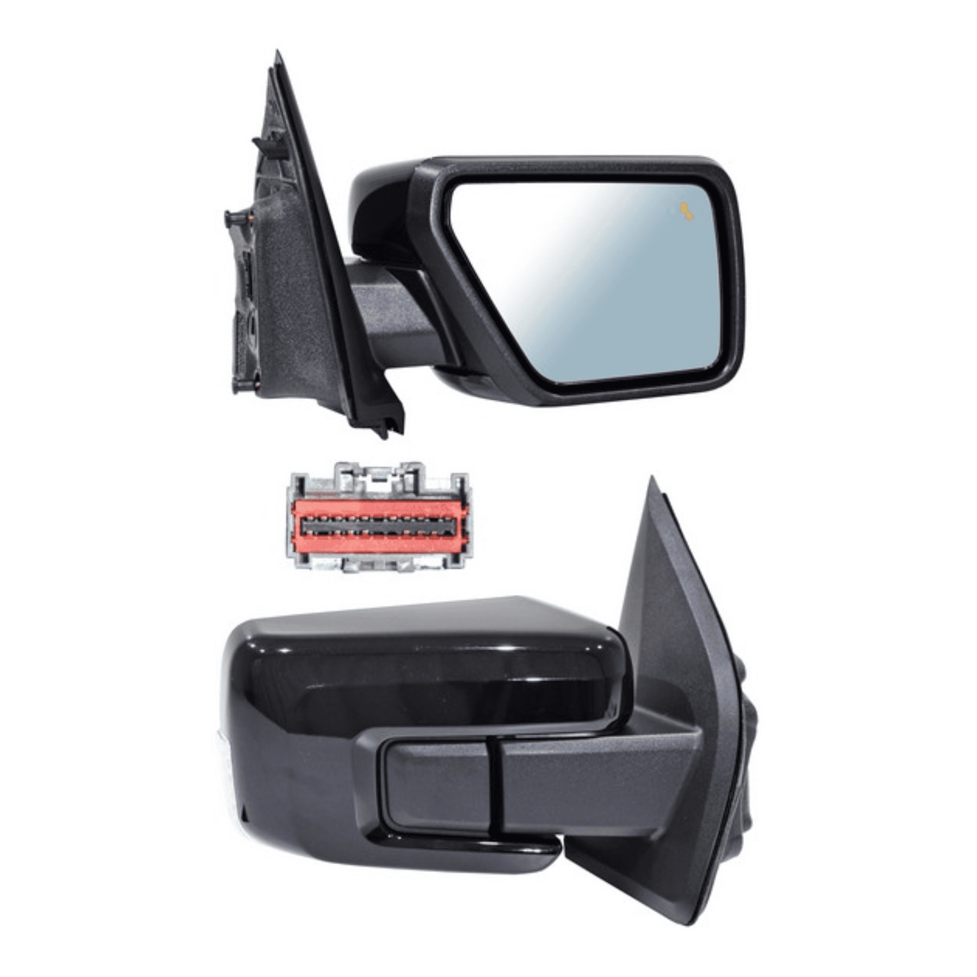 Espejo Ford F-150 2021-2024 Electrico Para Pintar Con Direccional Con Desempañante Con Luz Inferior Con Sensor Punto Ciego Con Sensor Temperatura Con Memoria Autoabatible 16 Pines Derecho