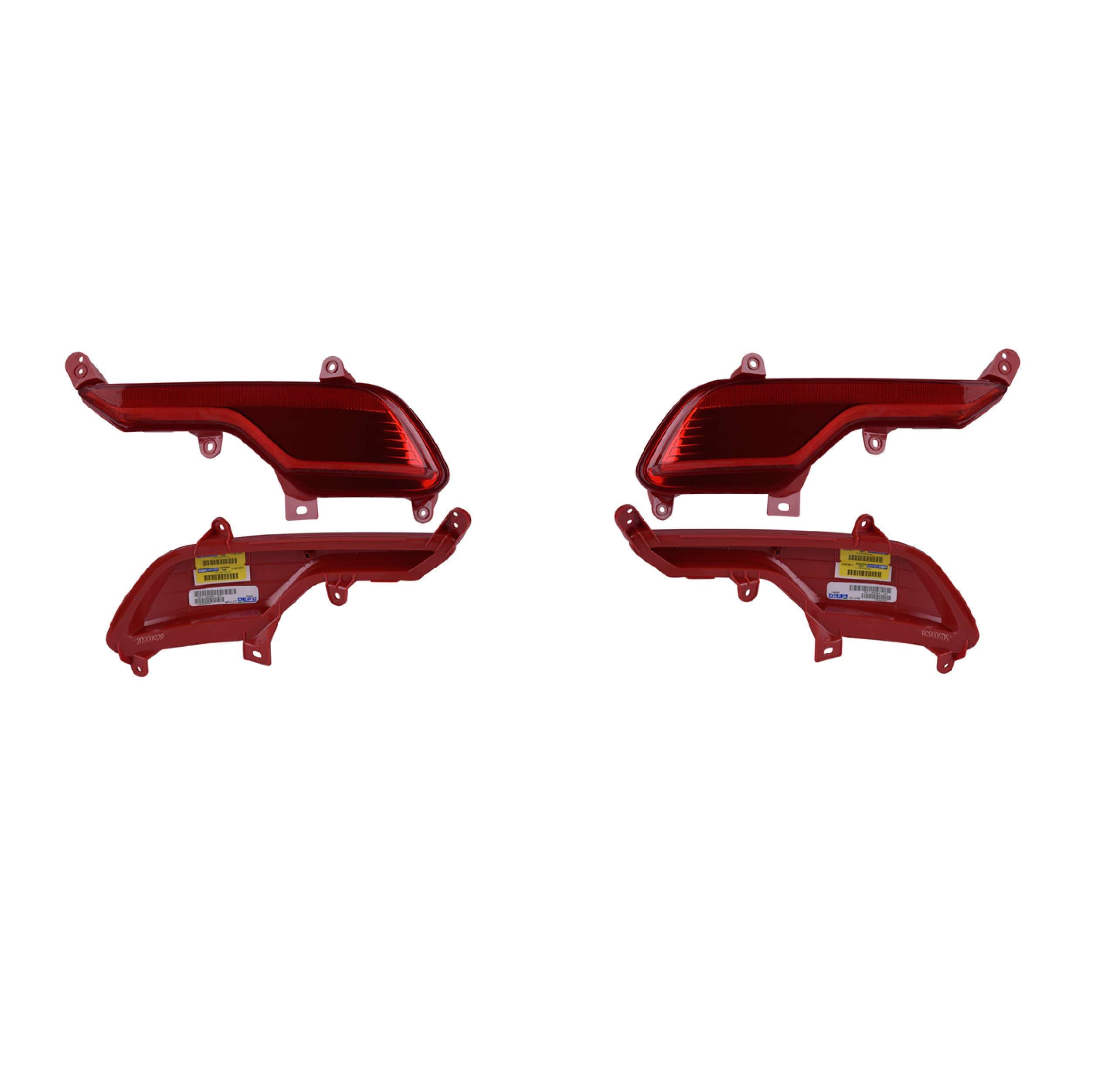 Par Cuartos Reflejante Traseros P/Hyundai Santa Fe Sport  2017-2018 Depo
