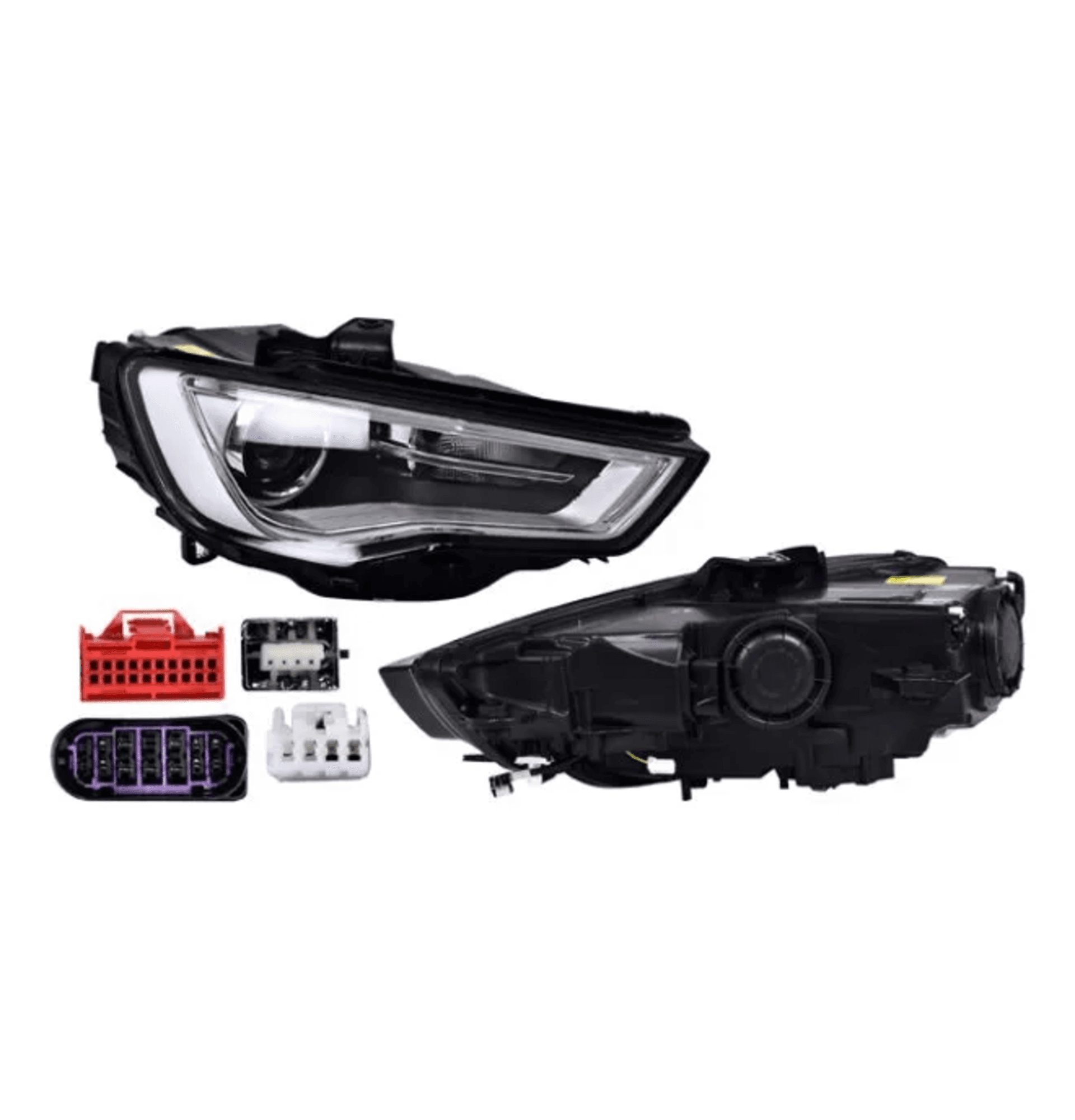 Faro Derecho Audi A3 2013-2016 Electrico Con Motor Leds Para Foco Xenon Depo