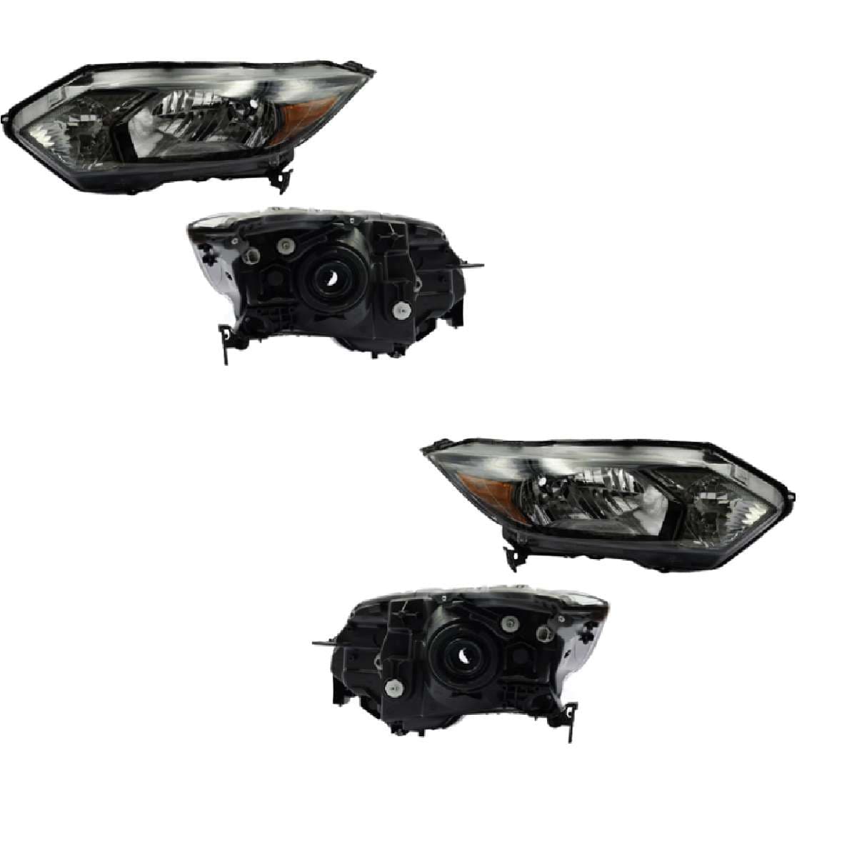 Par Faros Honda HR-V 2016-2018 Fondo Negro Mica Ámbar