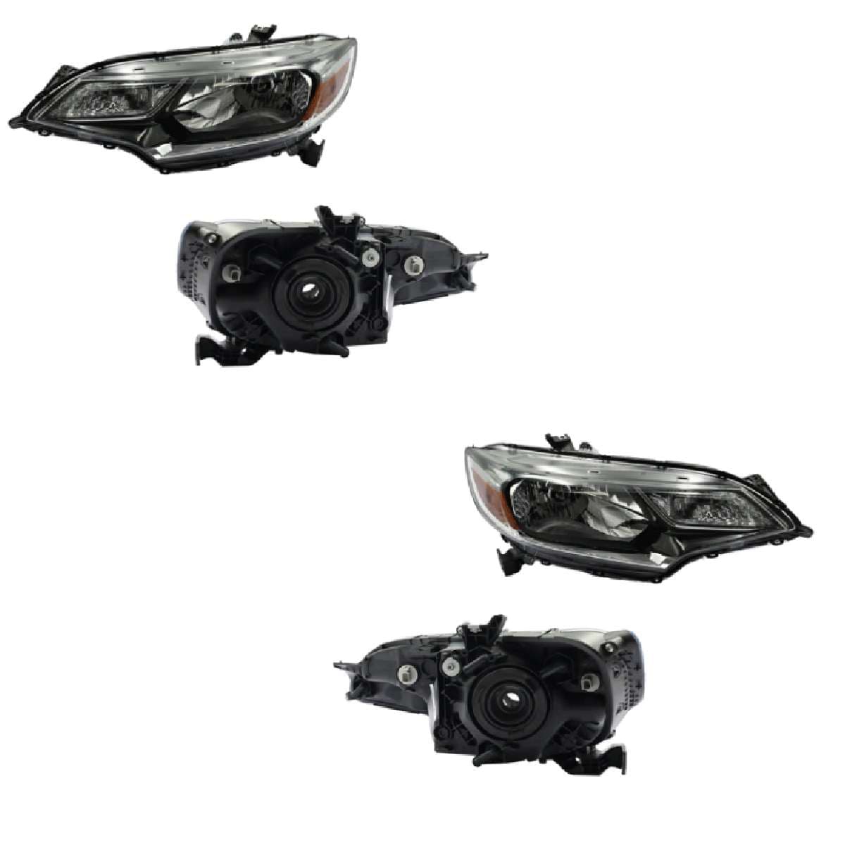 Par Faros Honda FIT 2018-2020 Fondo Negro Mica Ámbar