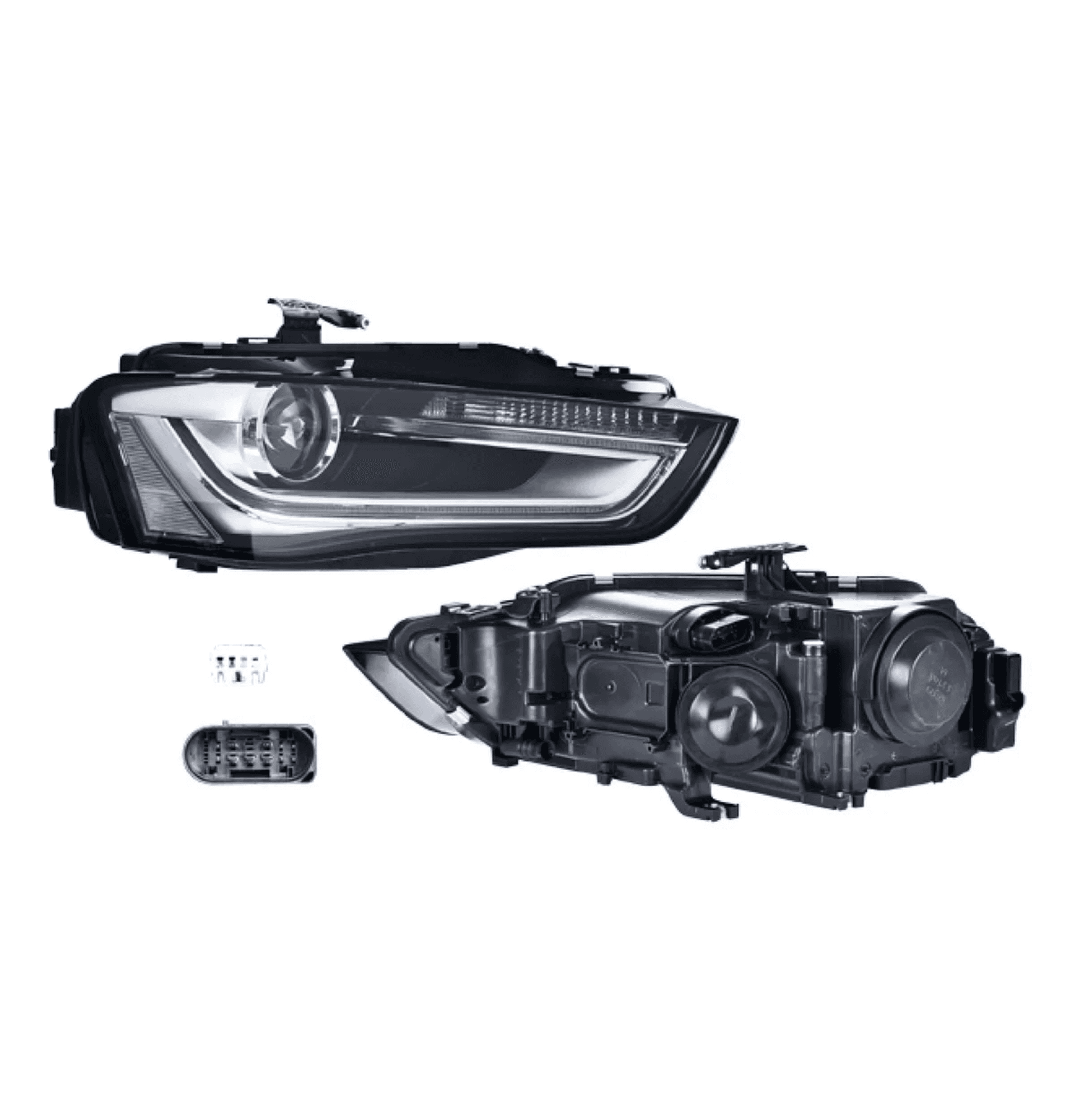 Faro Derecho Audi A4 2013-2016 Electrico Con Motor Con Lupa Para Foco Xenon Leds Depo