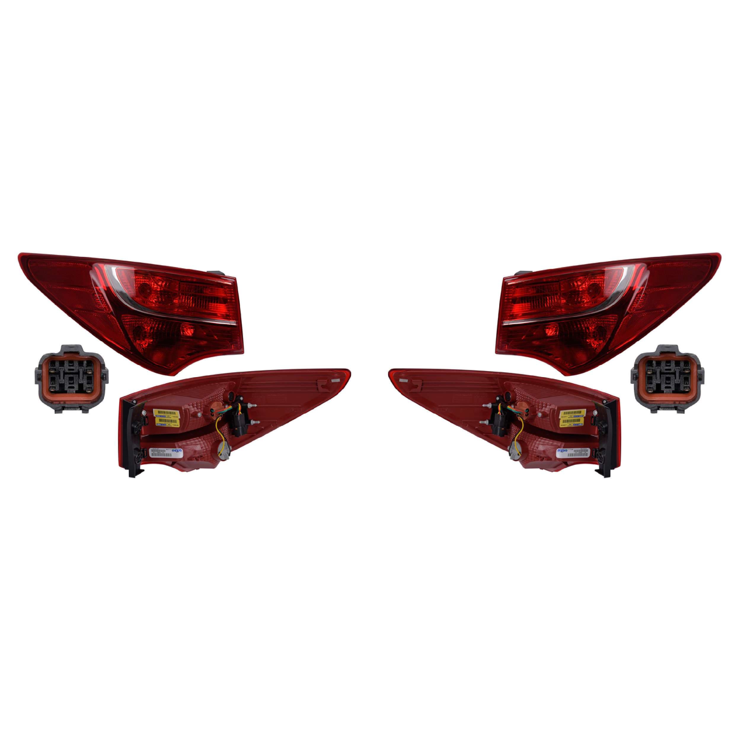 Par Calaveras Exteriores Para Hyundai Santa Fe Sport 2013-2016 Depo