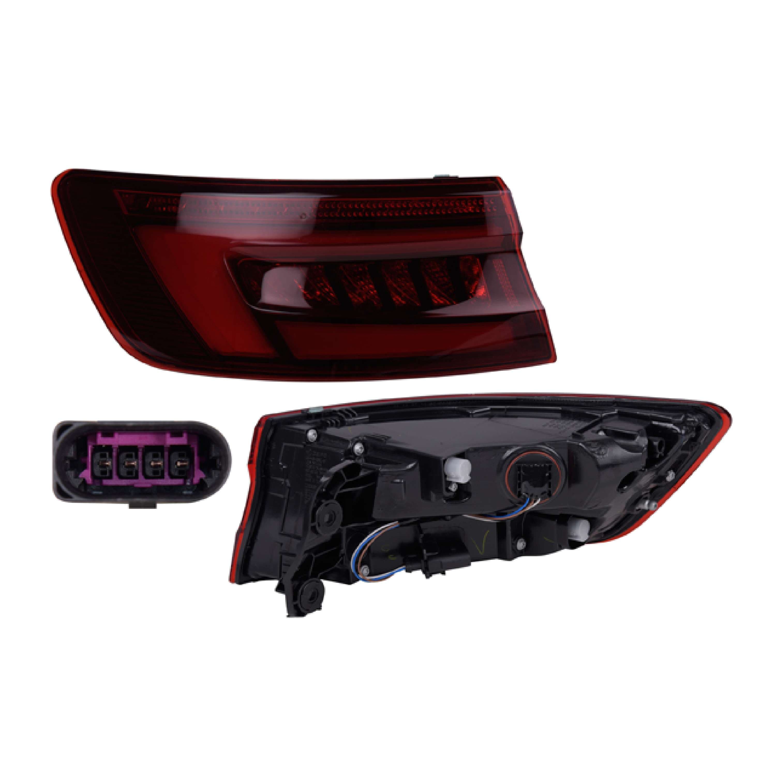 Calavera Exterior Led Obscura Audi A4 Europeo 2017-2019 Depo Izquierda