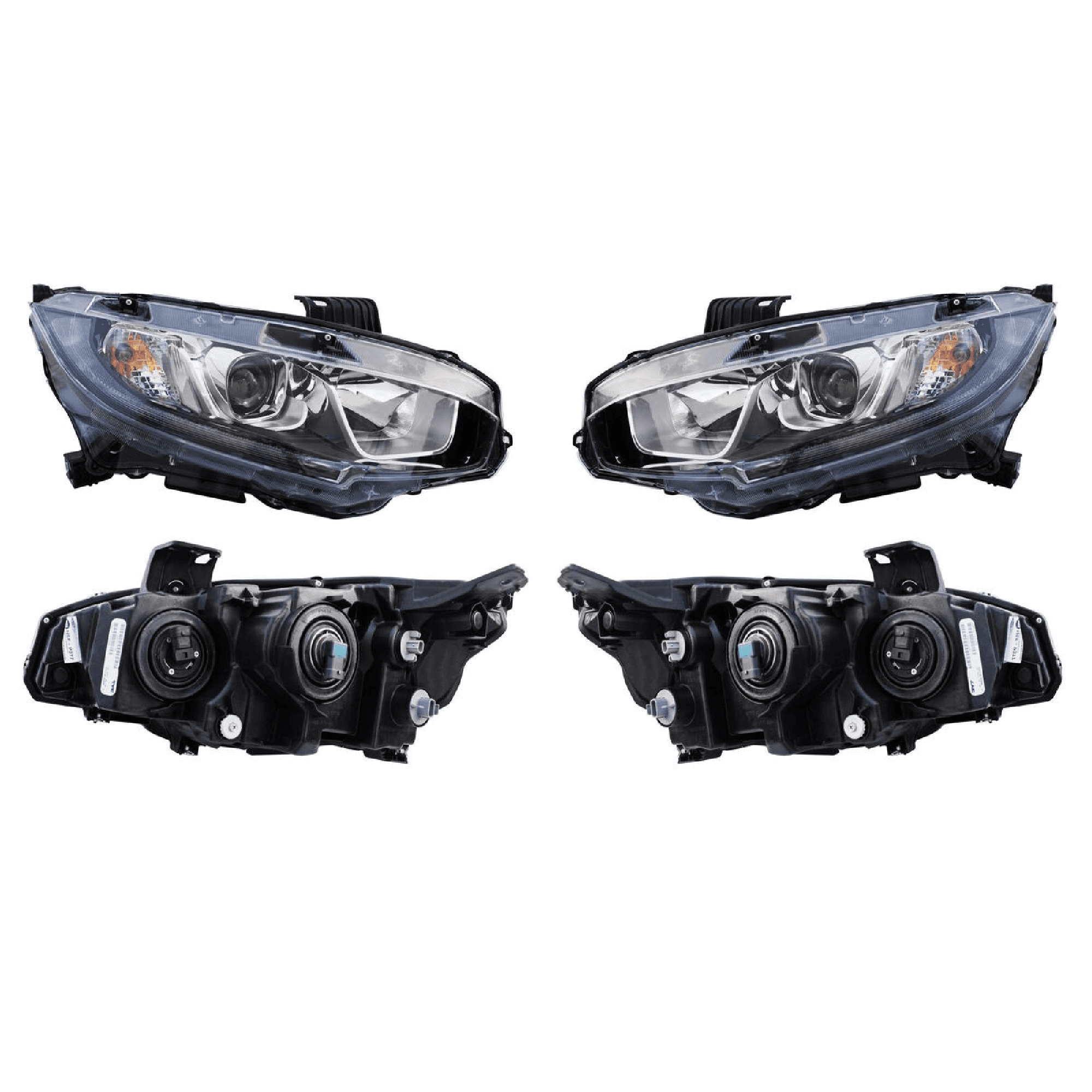 Par Faros Honda Civic 2016-2019 Sedan Con Luz de dia