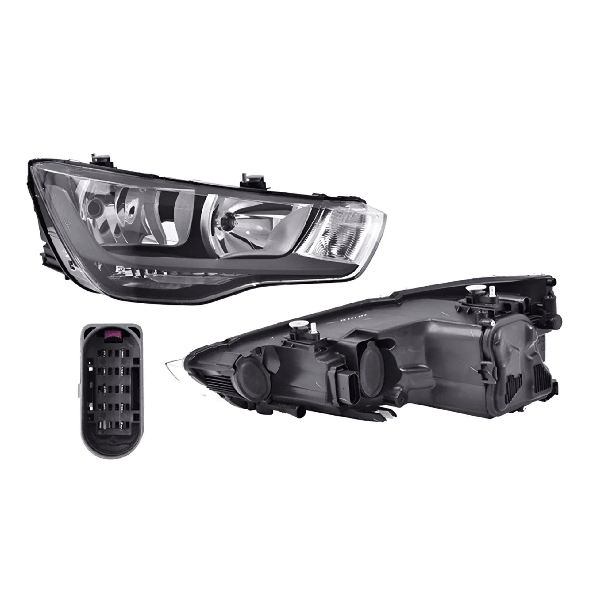Faro Derecho Audi A1 2011-2015 Electrico Con Motor Sin Foco Halogeno Depo