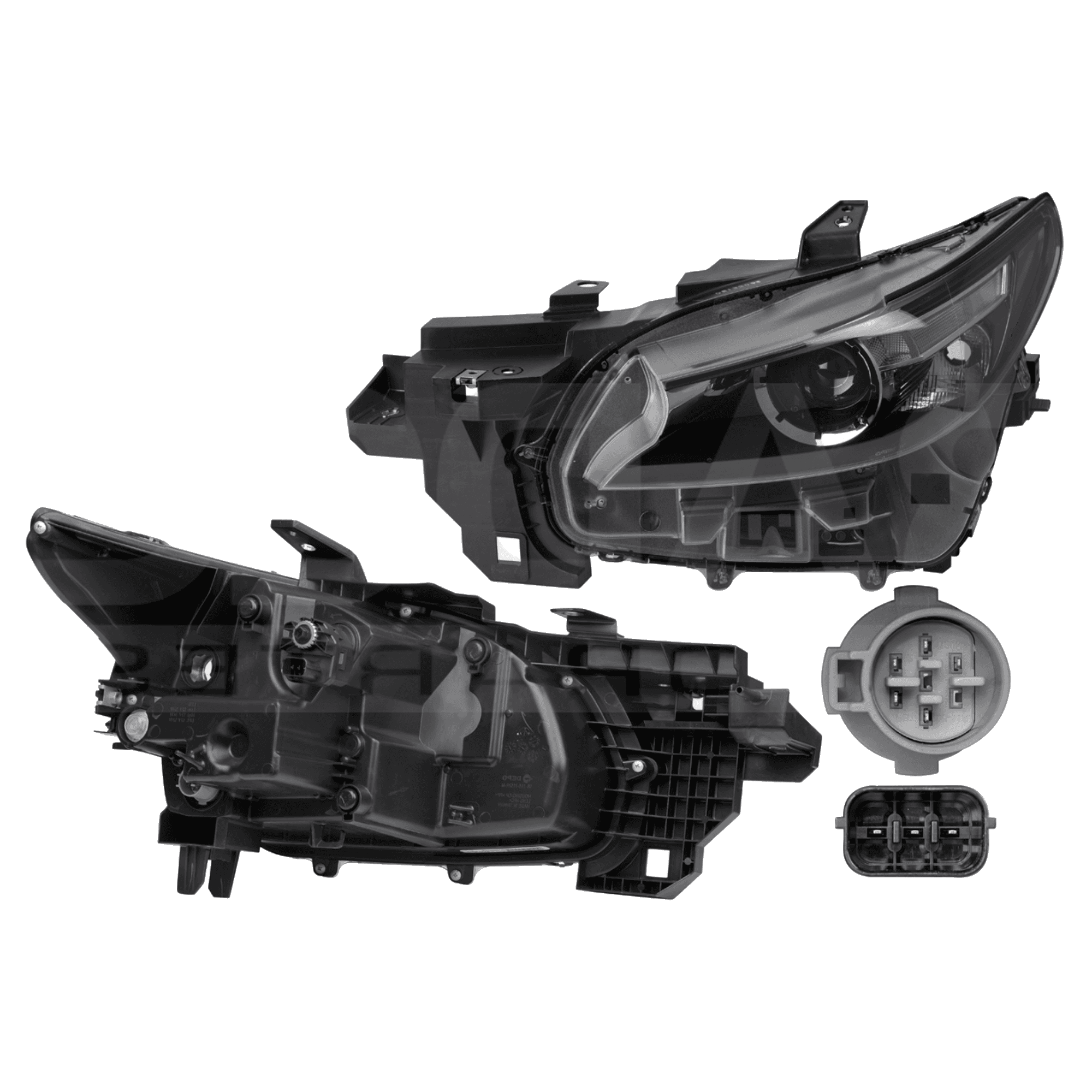 Faro Izquierdo Mazda Cx-9 2016-2020 Sin Funcion De Luces Adaptativas Foco Depo