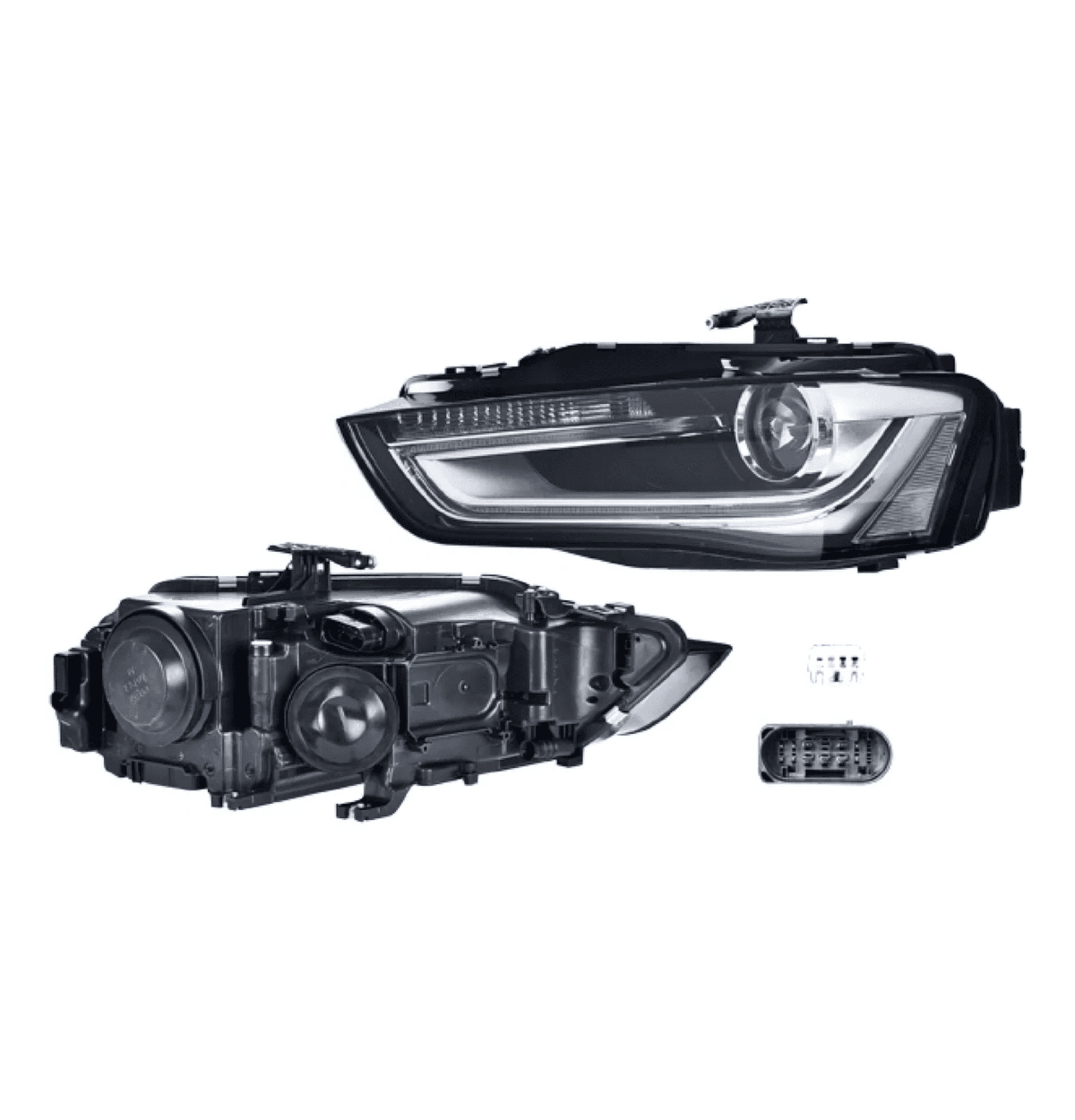 Faro Izquierdo Audi A4 2013-2016 Electrico Con Motor Con Lupa Para Foco Xenon Leds Depo