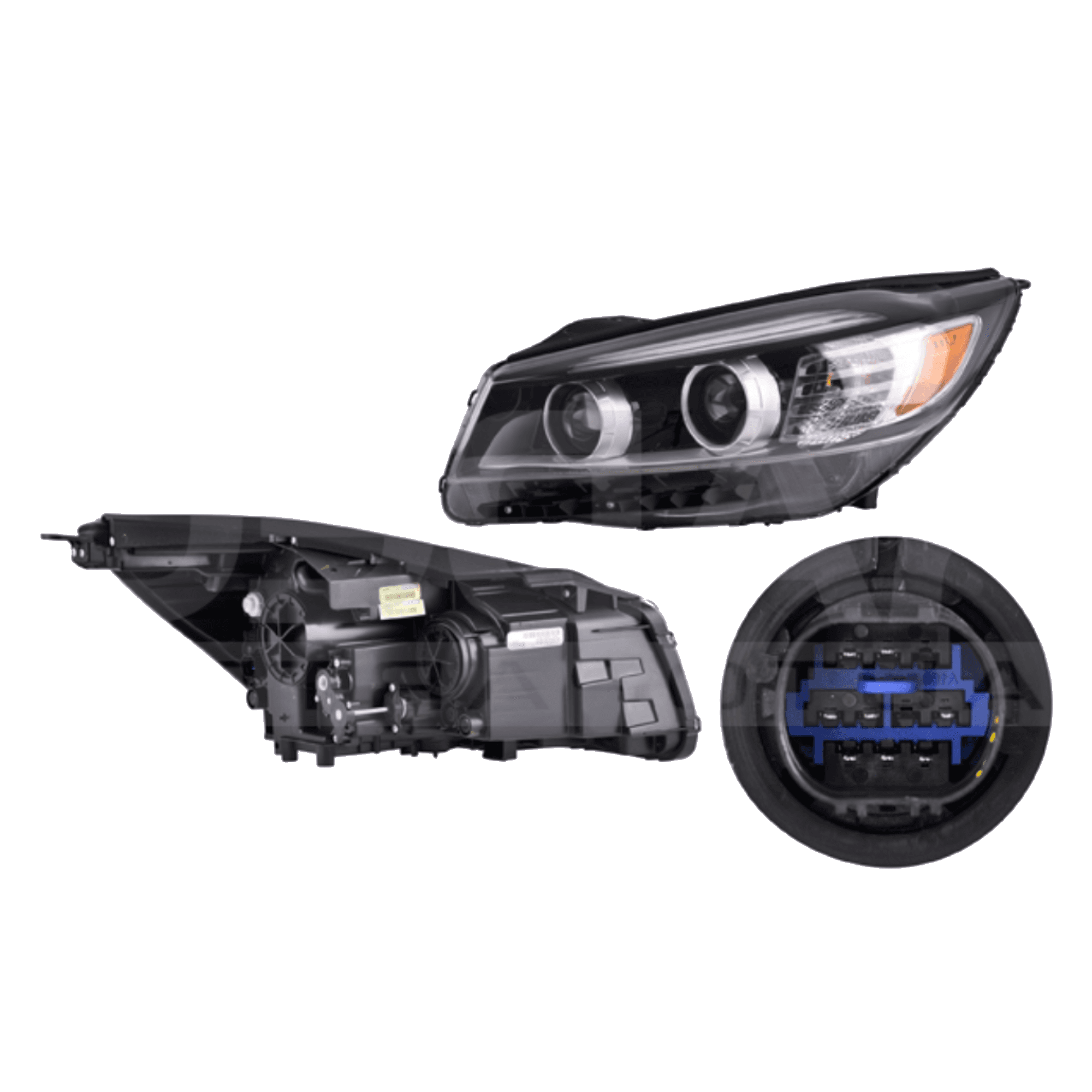 Faro Izquierdo Kia Sorento 2016-2018 Con Luz De Led Punteada Con Foco Depo
