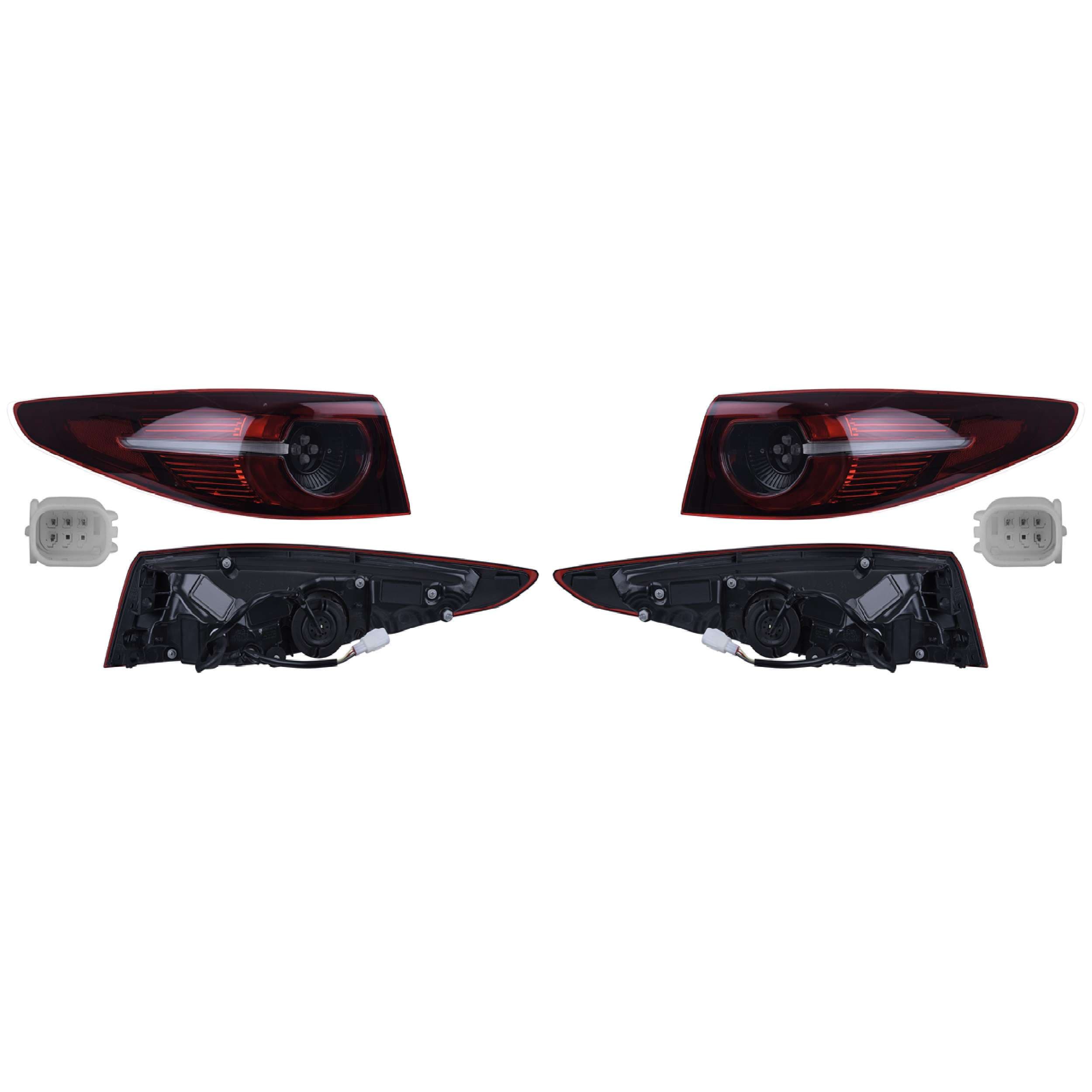 Par Calaveras Exteriores Leds Mazda 3 Sedan / Mazda 3 Sedan G.Touring 2019-2021 Depo