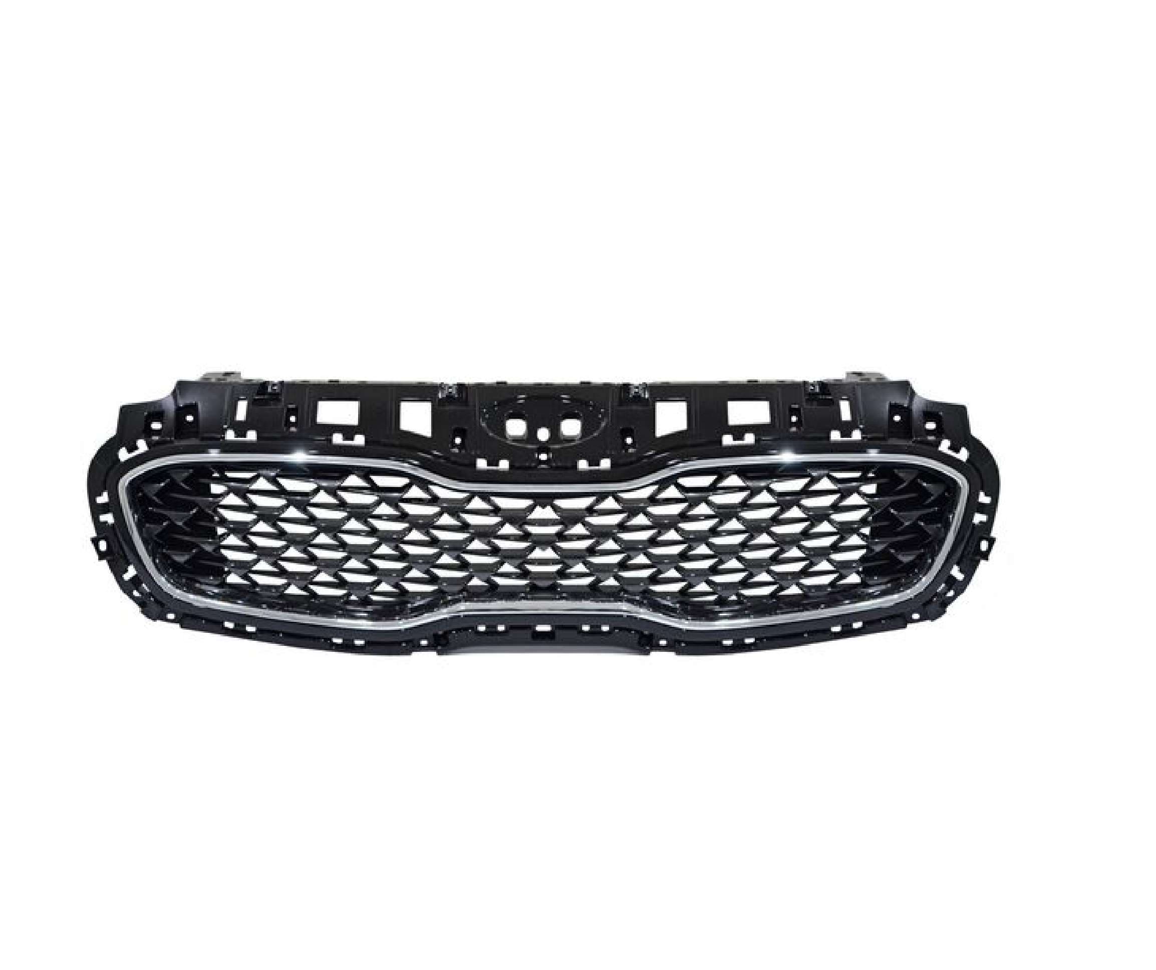 Parrilla Para Kia Sportage Gt-Line 2019-2022 Gris Con Filo Cromado