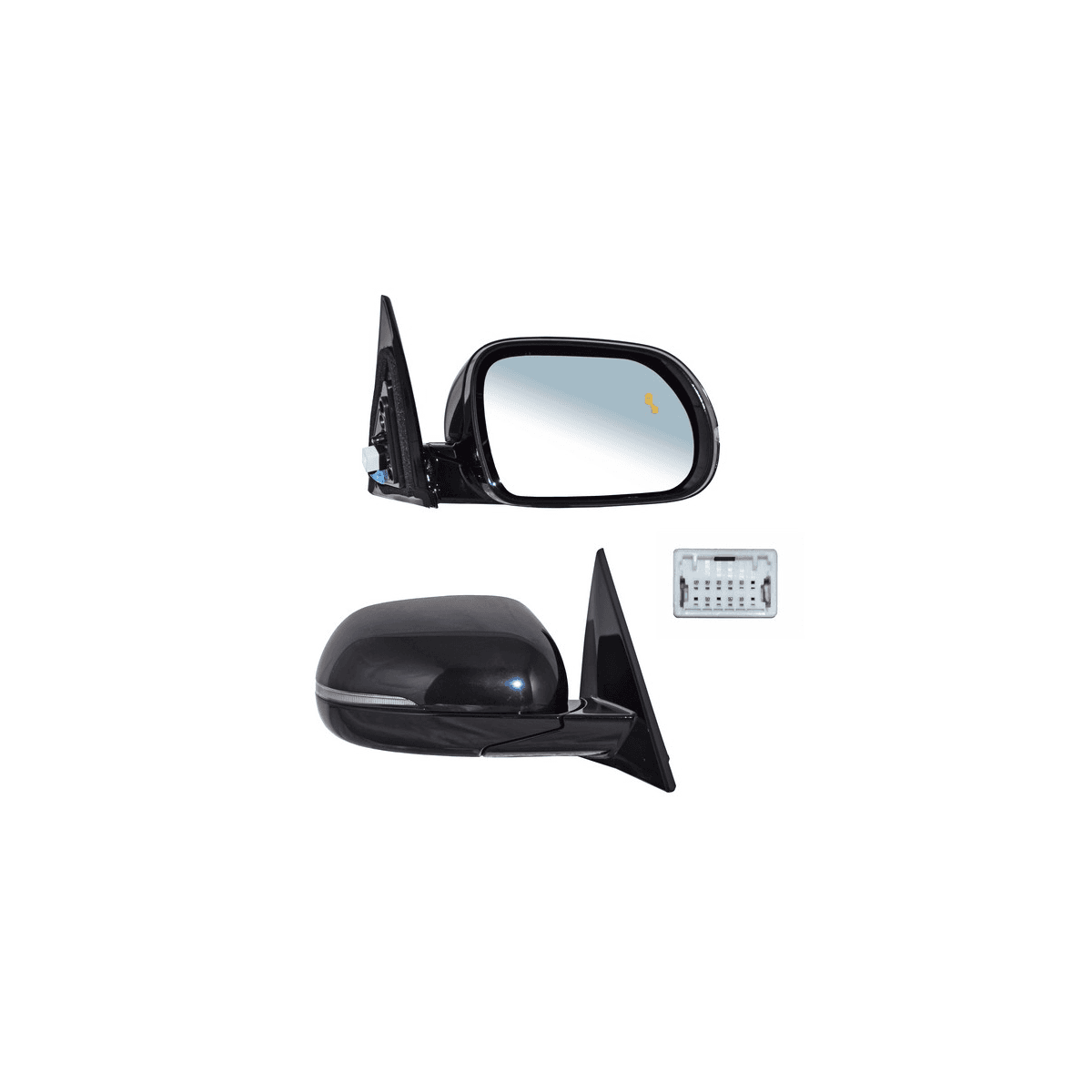 Espejo Para Kia Soul 2020-2022 Electrico Para Pintar Con Direccional Con Desempañante Con Sensor Punto Ciego 8 Pines Derecho