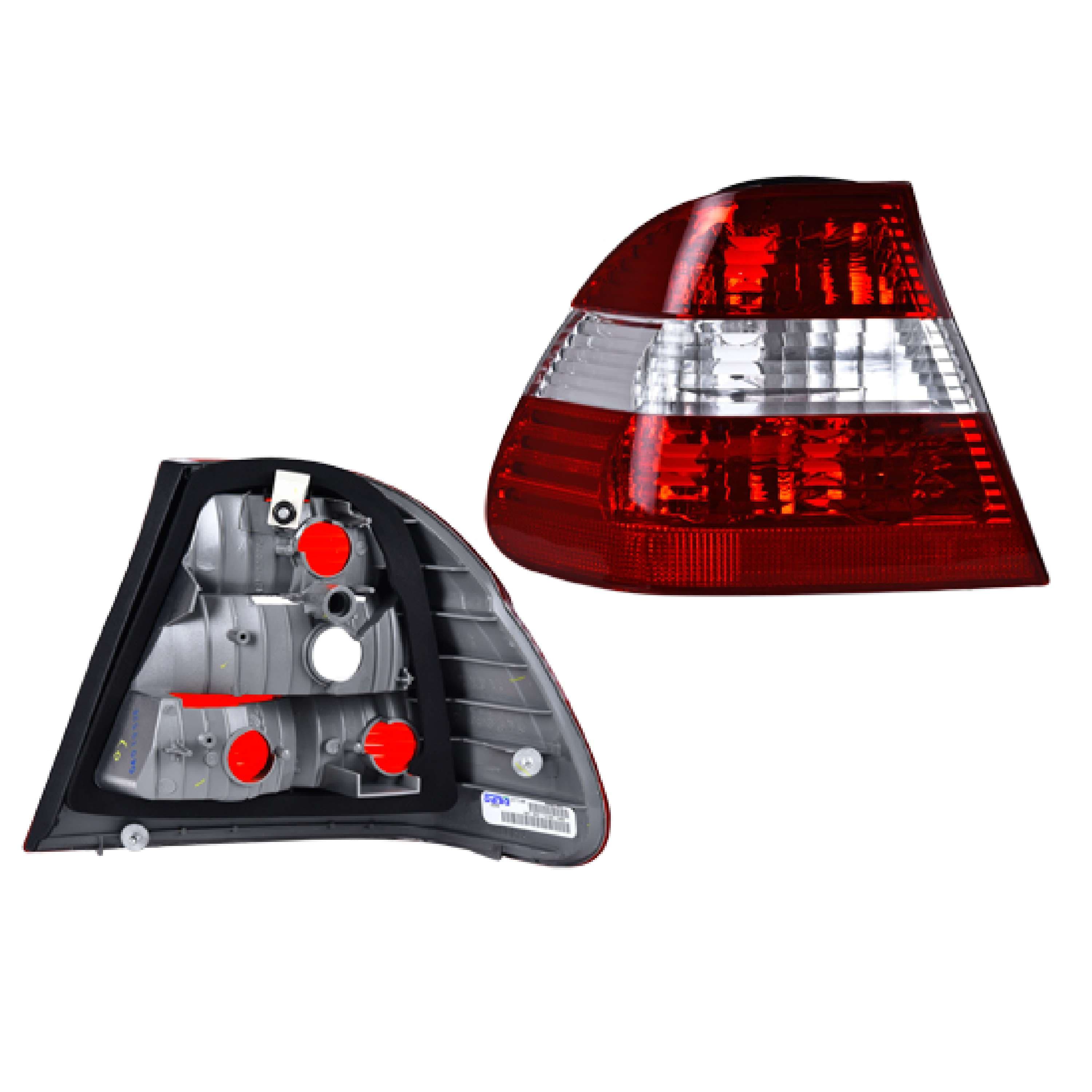 Calavera Exterior Blanco/Rojo Bmw Serie 3 Sedan 2002-2005 Depo Izquierda