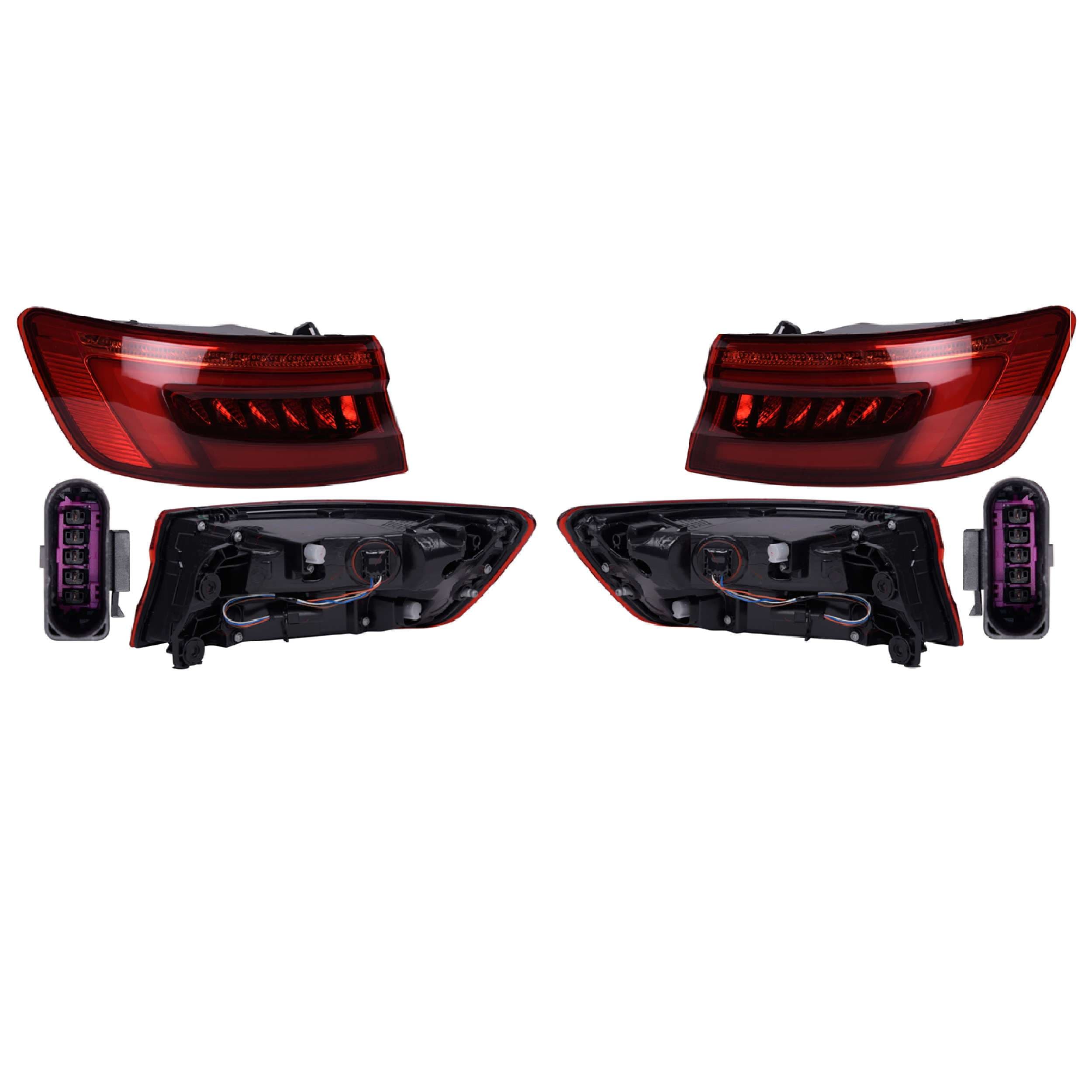 Par Calaveras Exteriores Leds Audi A4 Americano 2017-2018 Depo