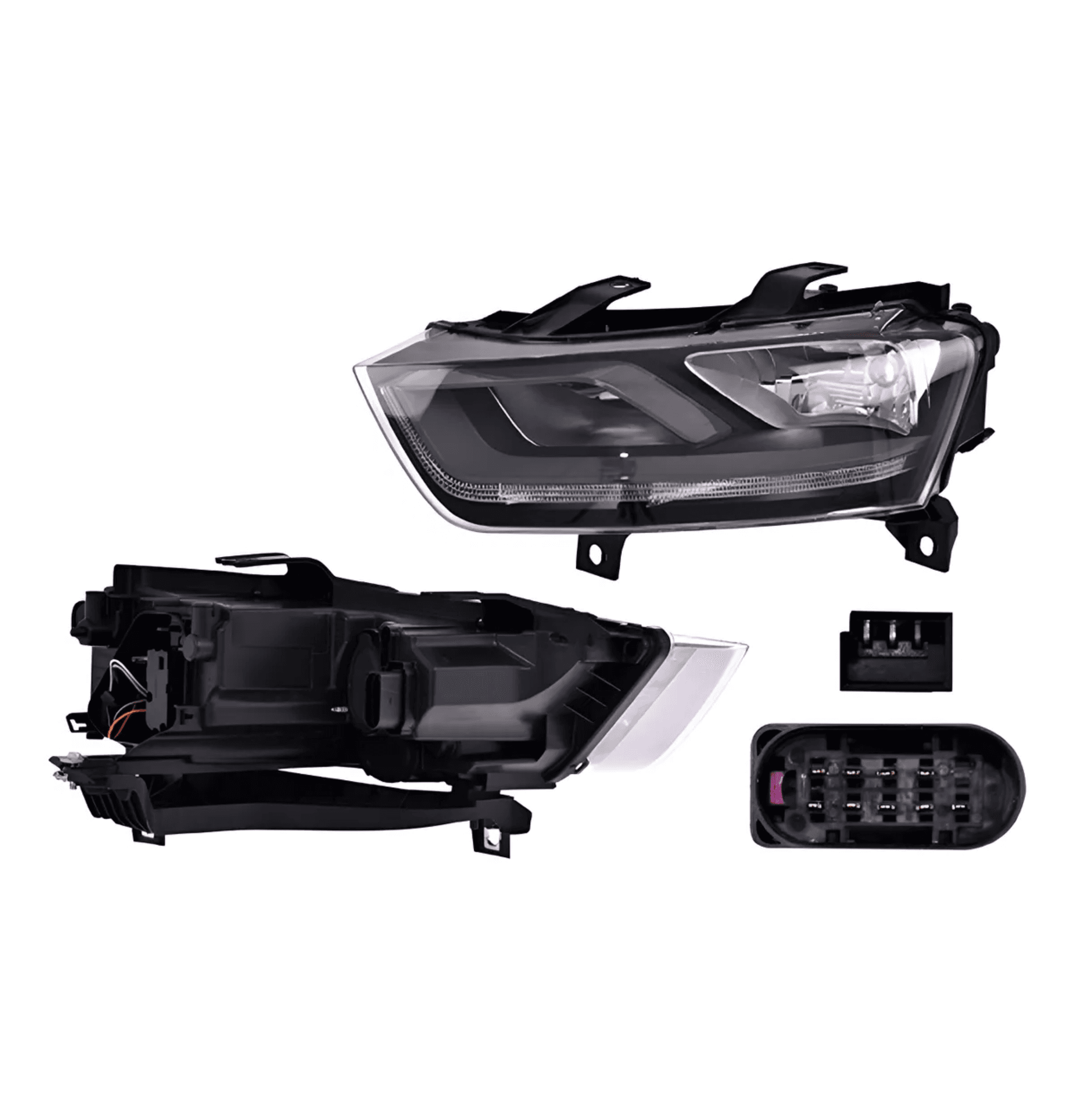 Faro Izquierdo Audi Q3 13 Electrico Con Motor Sin Foco Depo