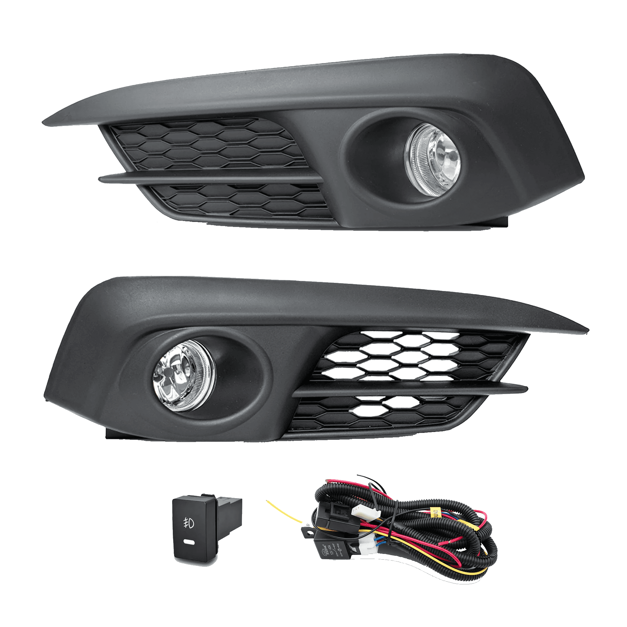 Kit faros niebla Honda Civic 2016-2018 4puertas con arnes switch oem y focos
