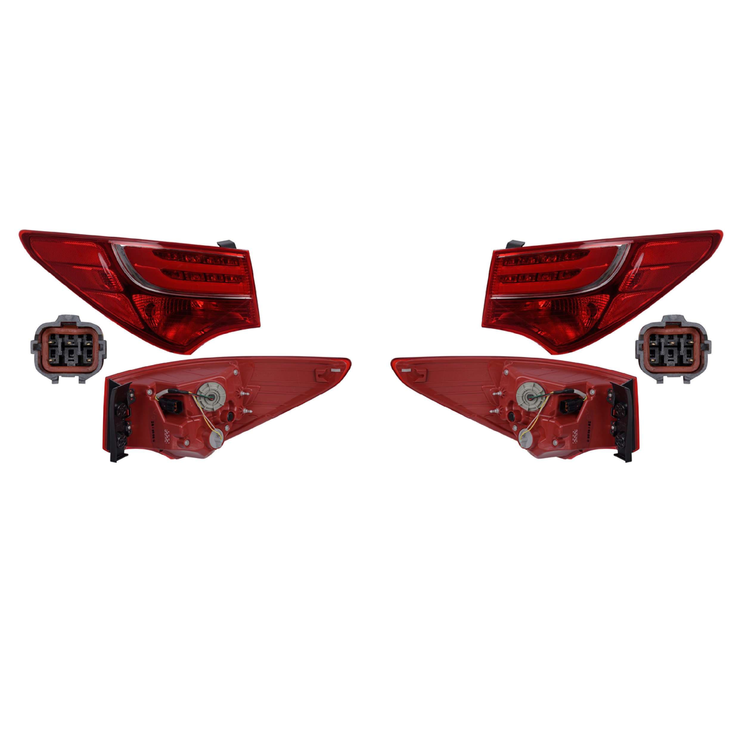 Par Calaveras Exteriores Leds Para Hyundai Santa Fe Sport 2013-2016 Depo