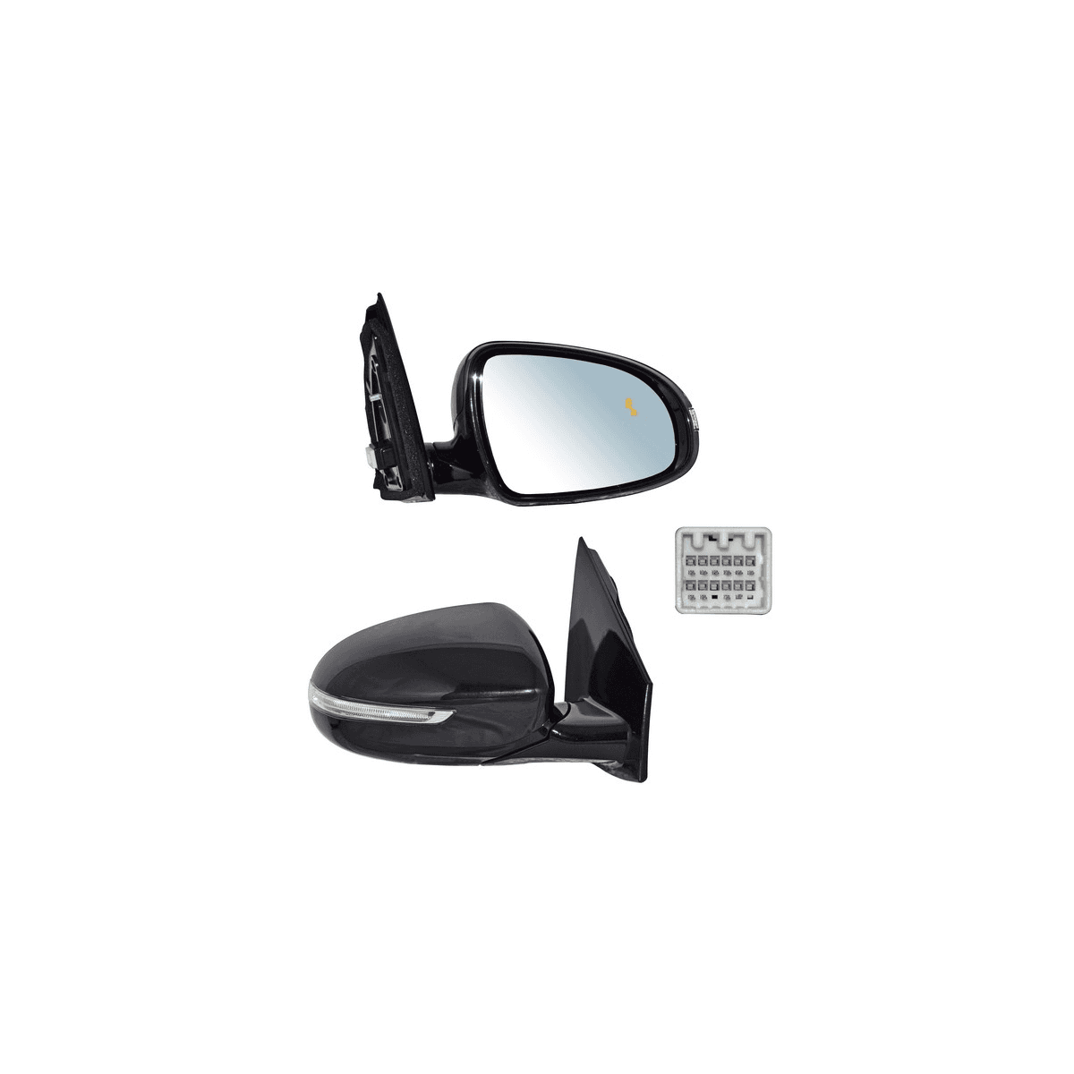 Espejo Para Kia Sportage 2017-2022 Electrico Con Desempañante Con Direccional Autoabatible Con Sensor Punto Ciego 10 Pines Derecho