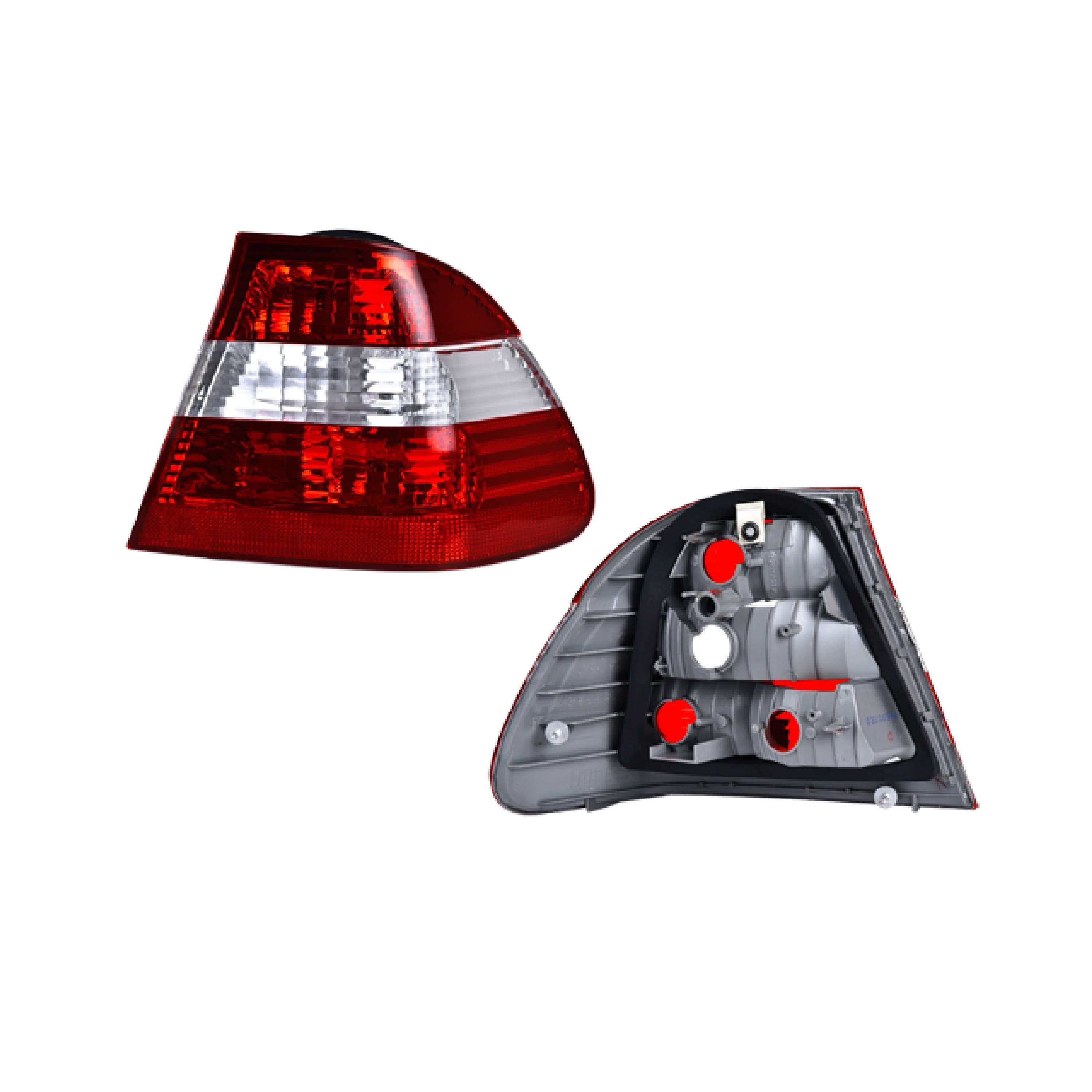 Calavera Exterior Blanco/Rojo Bmw Serie 3 Sedan 2002-2005 Depo Derecha