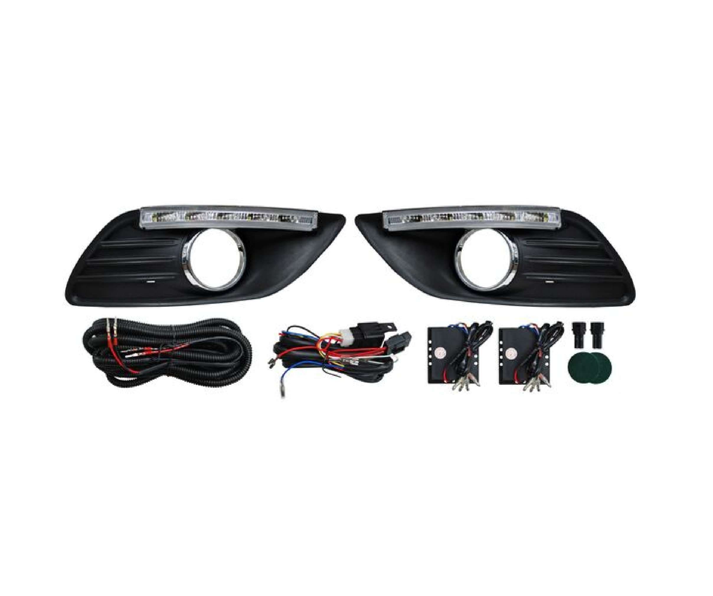 Parrilla Ford Focus 2009-2011 Para Faro Niebla Con Leds Juego