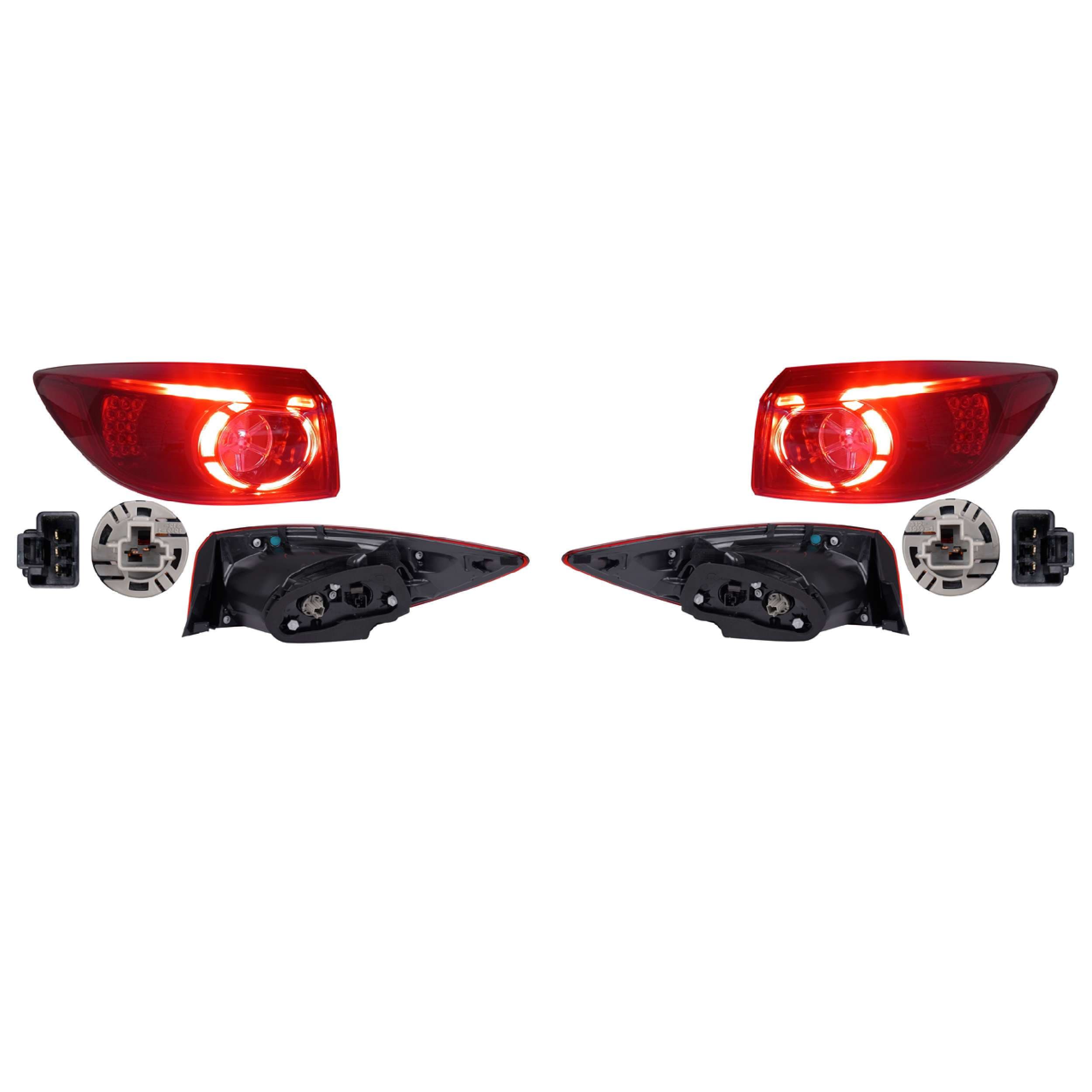 Par Calaveras Exteriores Leds Mazda 3 Sedan 2014-2018 Depo