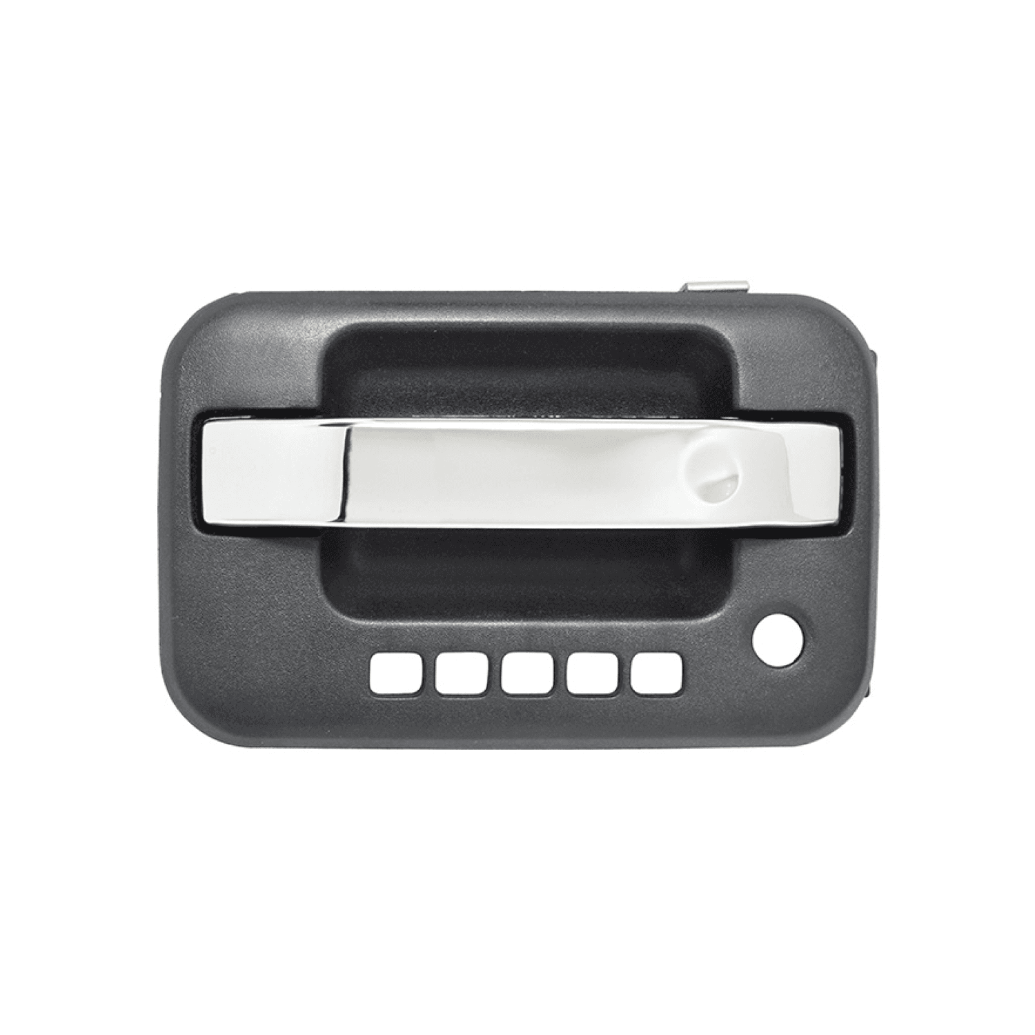 Manija Exterior Ford F-150 2009-2014 Con Hoyos Para Llave Y Codigo Corrugada Negra/Cromo Izquierdo Delantera Hushan