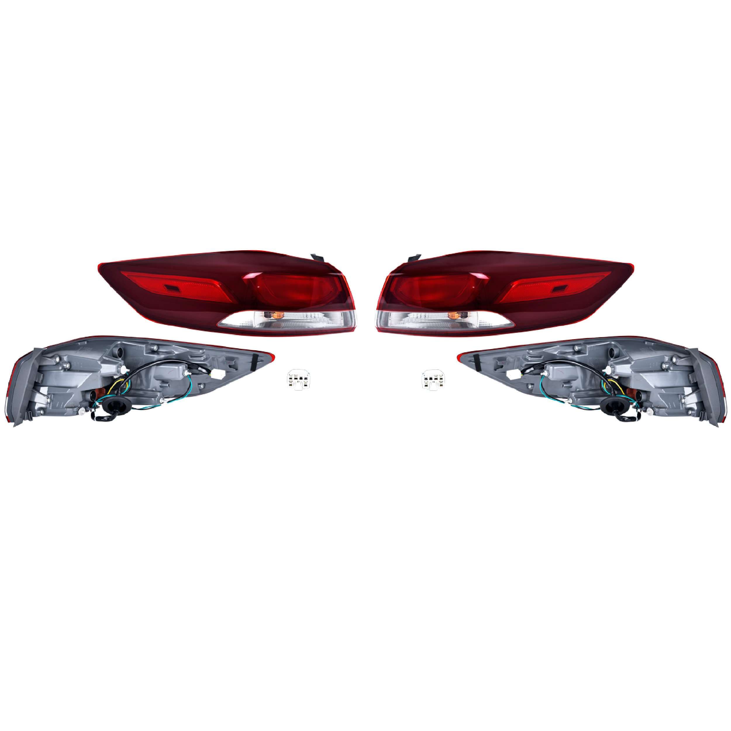 Par Calaveras Exteriores Para Hyundai Elantra 2017-2018 Depo