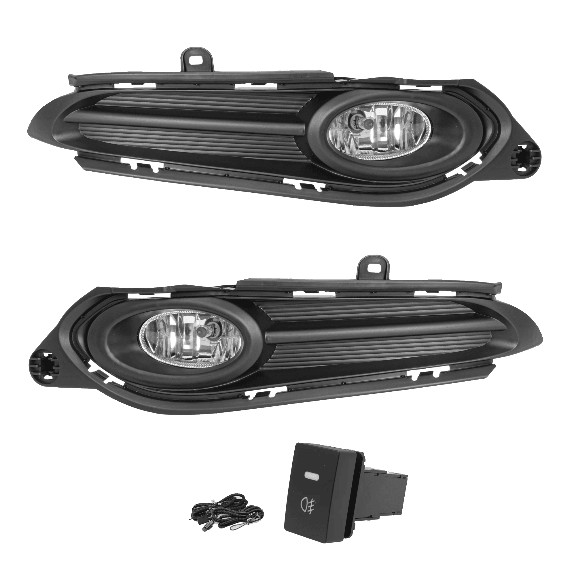 Kit faros niebla Honda HR-V 2015-2018 con aro negro con arnes switch oem y focos