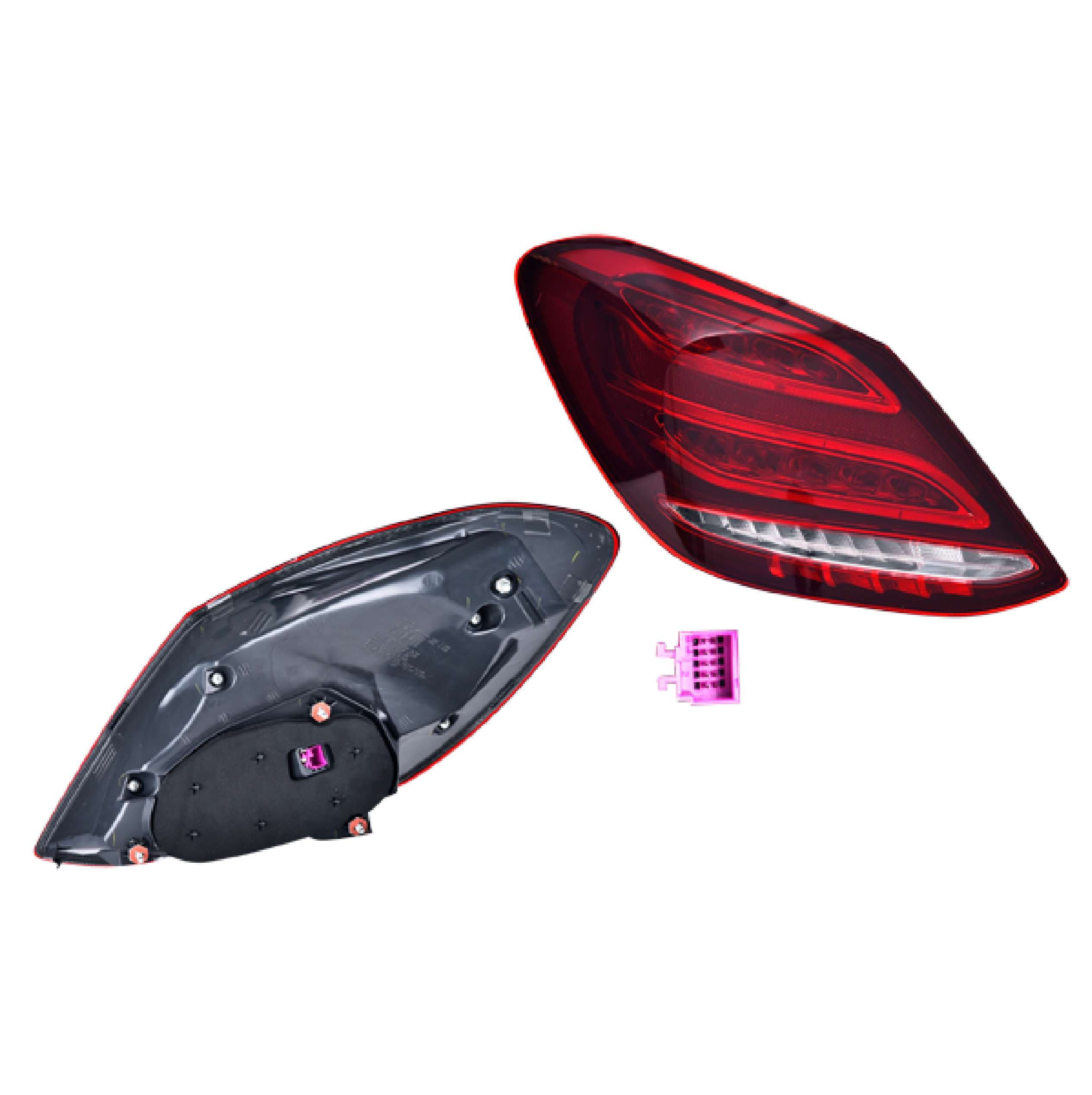 Calavera Full Led Mercedes Benz Clase C 2015-2018 Depo Izquierda