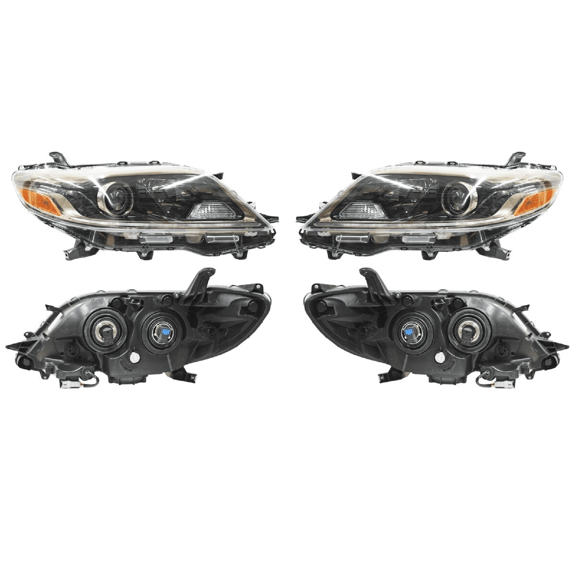 Par Faros Toyota Sienna 2015-2019 Fondo Negro