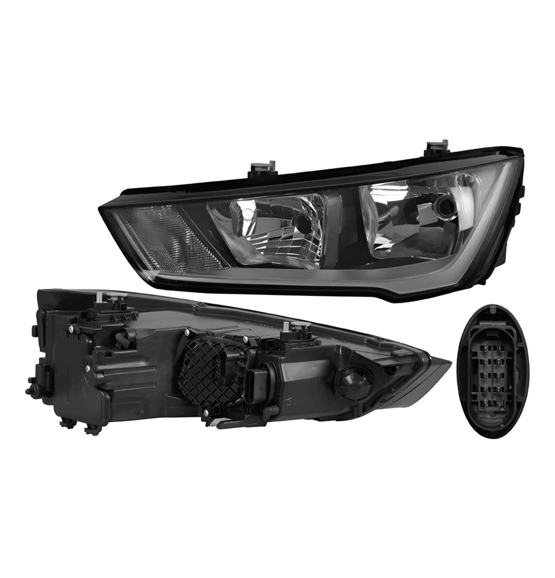 Faro Izquierdo Audi A1 Cool 2016-2018 Electrico Con Motor Sin Foco Depo