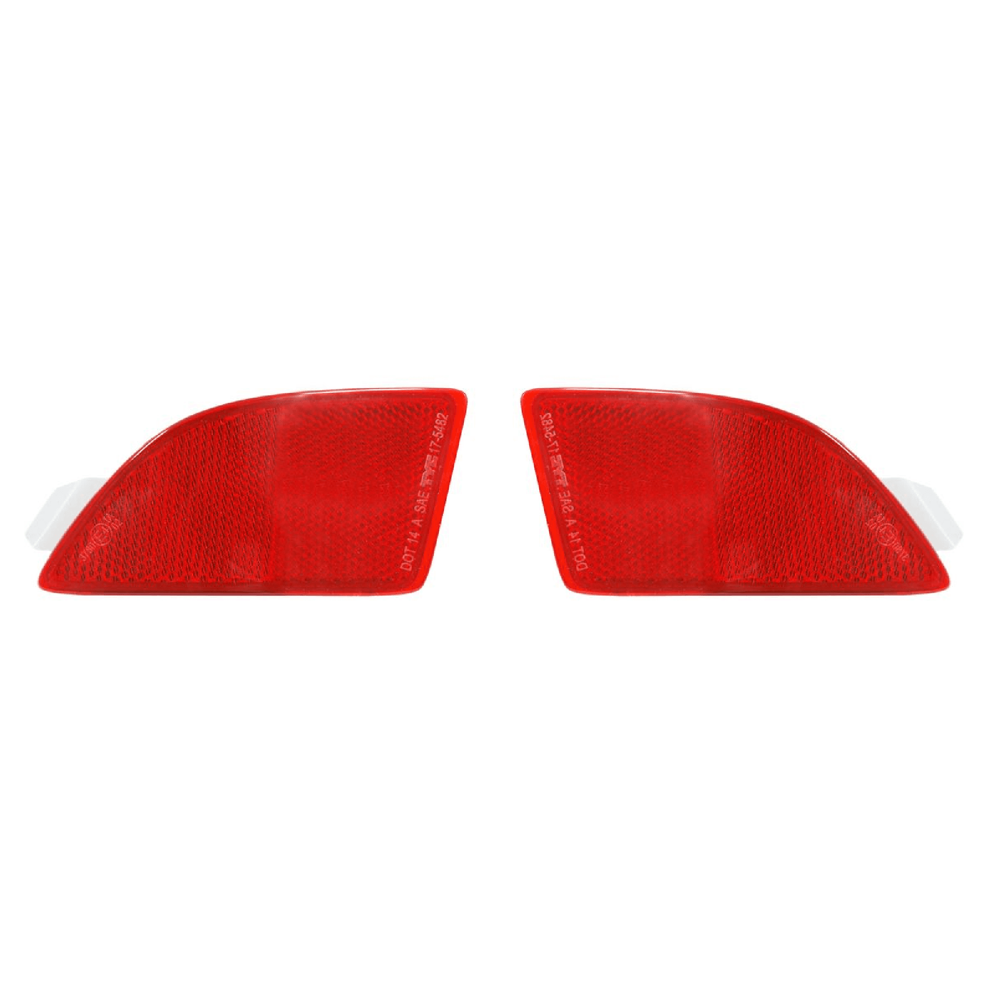 Par Cuartos Trasera Mazda 3 2014-2016 Hatchback Reflejante Rojo